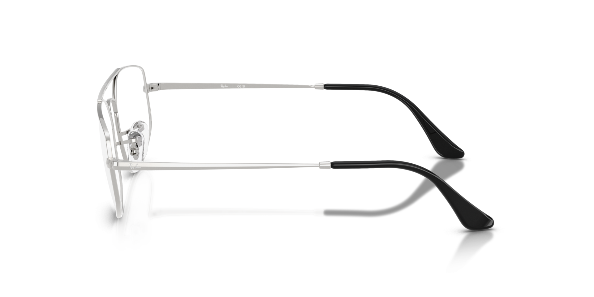 Explorer V Optics Silver MetalEyeglass Frames for Glasses Direct, Side View