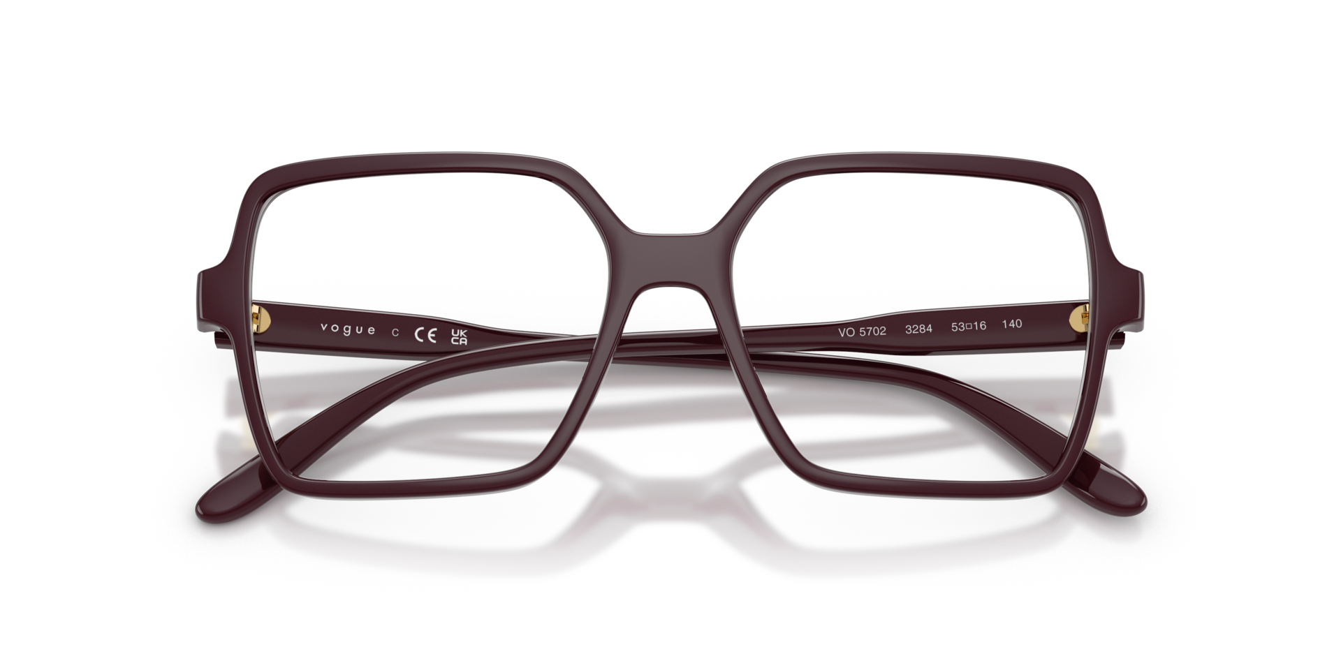 VO5702 Full Bordeaux PlasticEyeglass Frames for Glasses Direct, Closed View