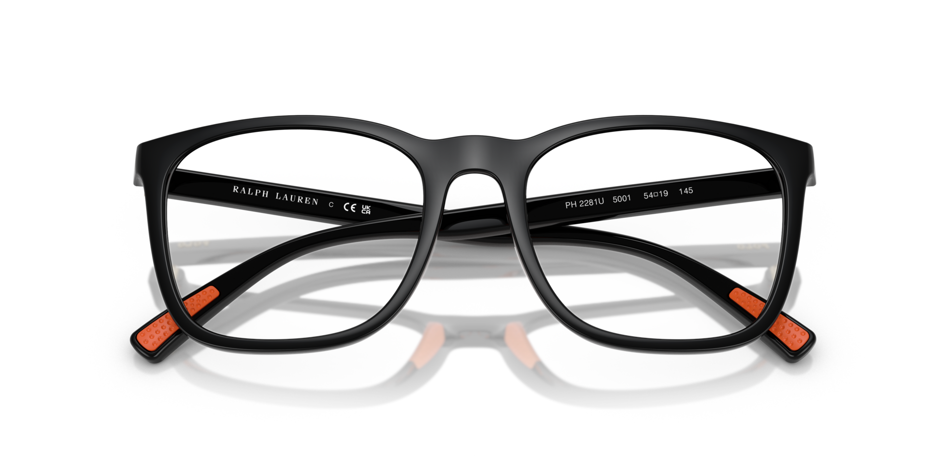 PH2281U Shiny Black PlasticSunglass Frames for Glasses Direct, Closed View