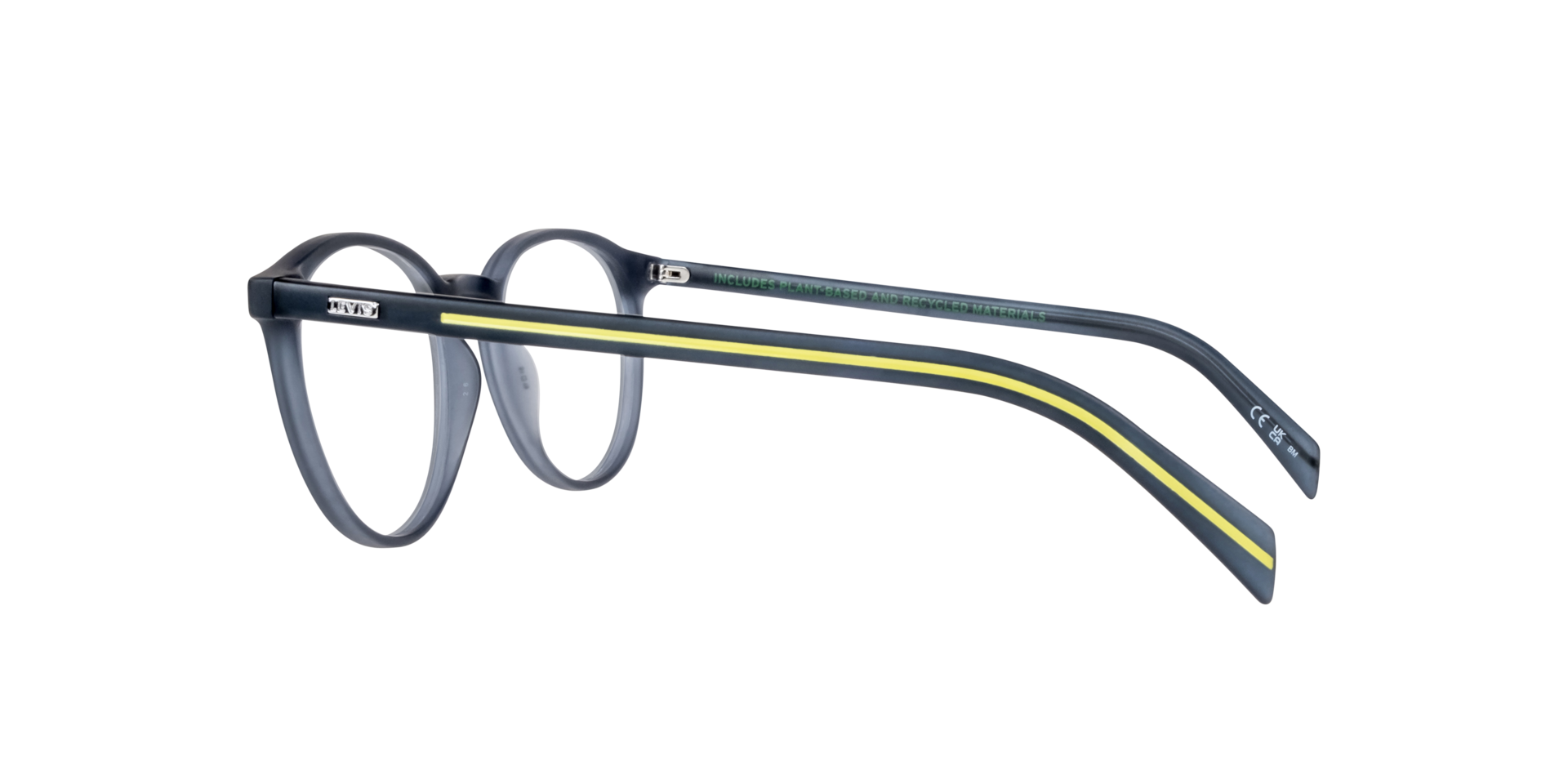 LV 5048 Blue PlasticEyeglass Frames for Glasses Direct, Side View
