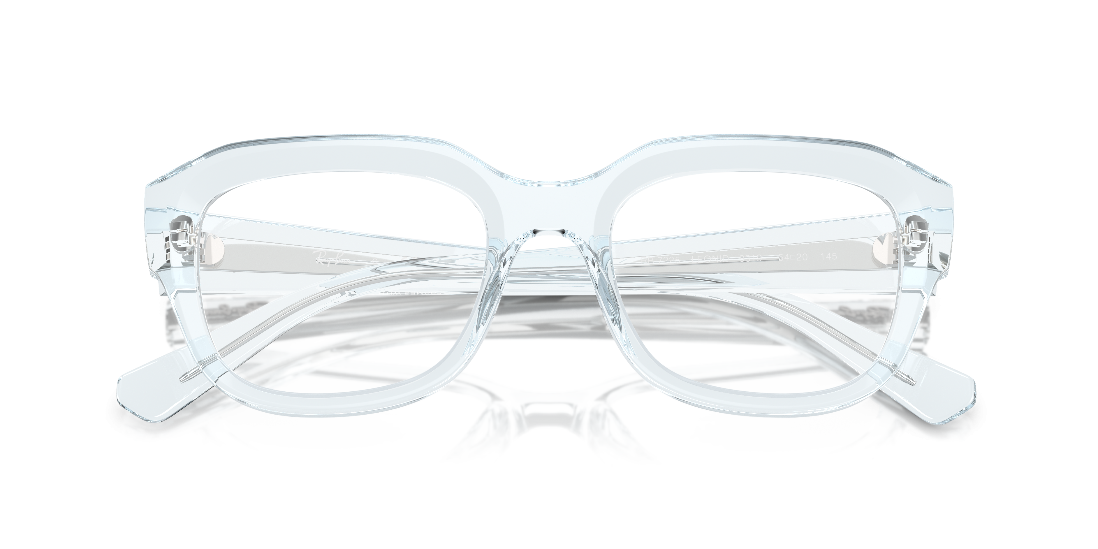 RB7225 Transparent Light Blue PlasticSunglass Frames for Glasses Direct, Closed View