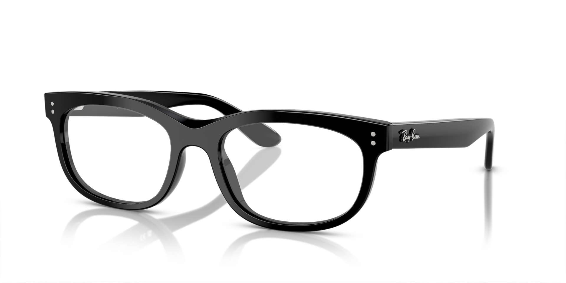 Balorette Optics Black AcetateEyeglass Frames for Glasses Direct, Angle View