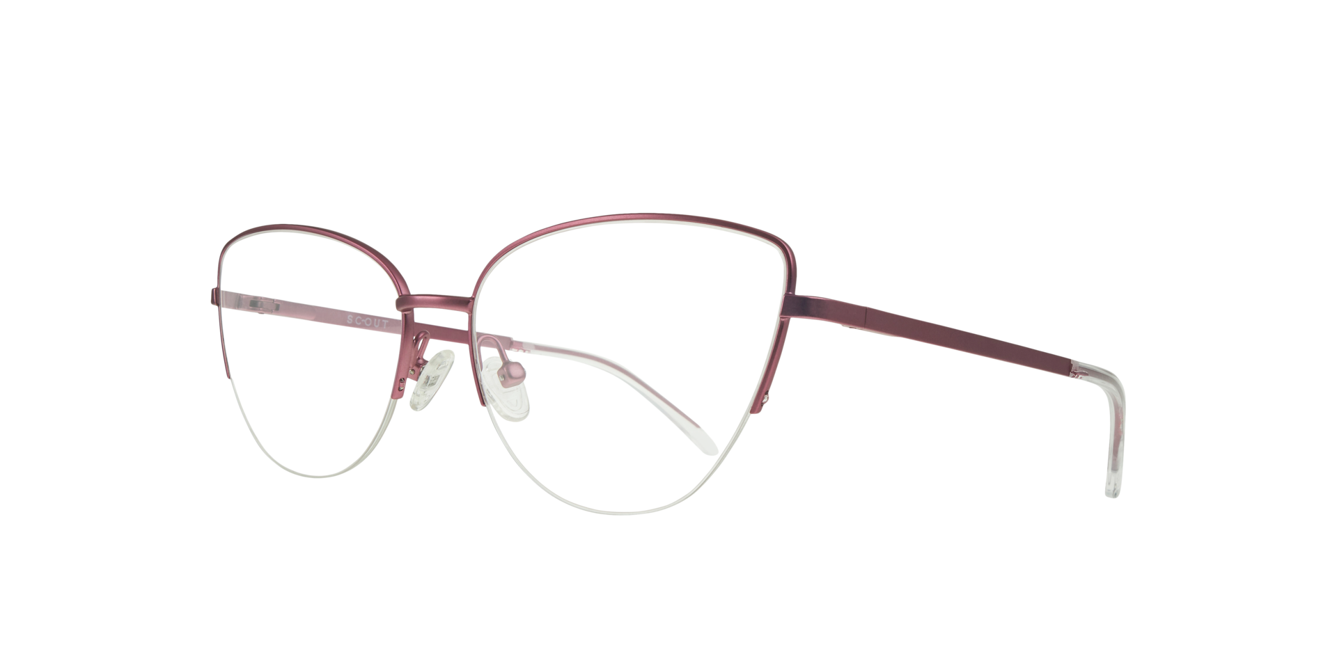 Lucia Pink & Crystal MetalEyeglass Frames for Glasses Direct, Angle View