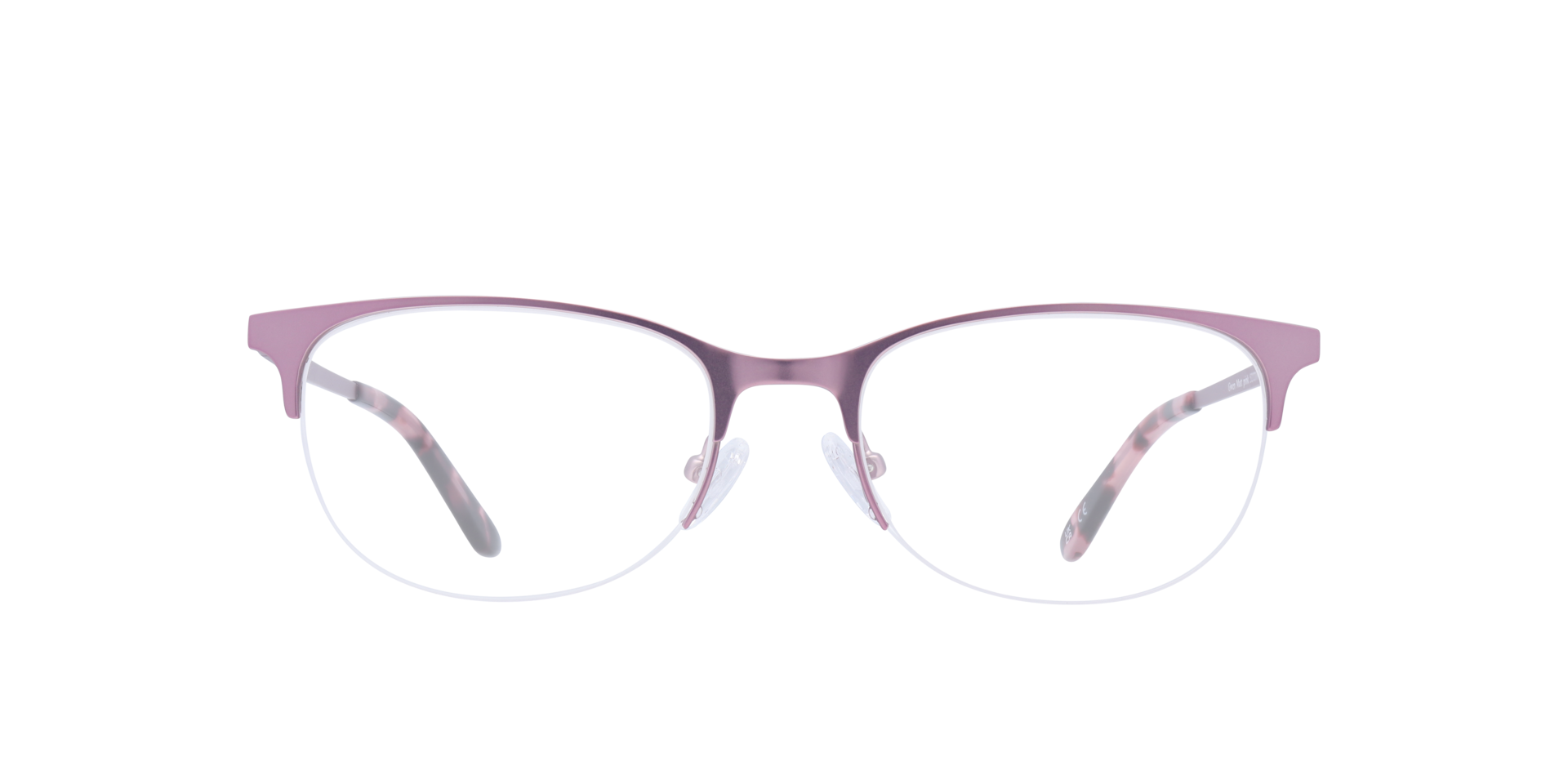 Gwen Matte Pink MetalEyeglass Frames for Glasses Direct, Front View