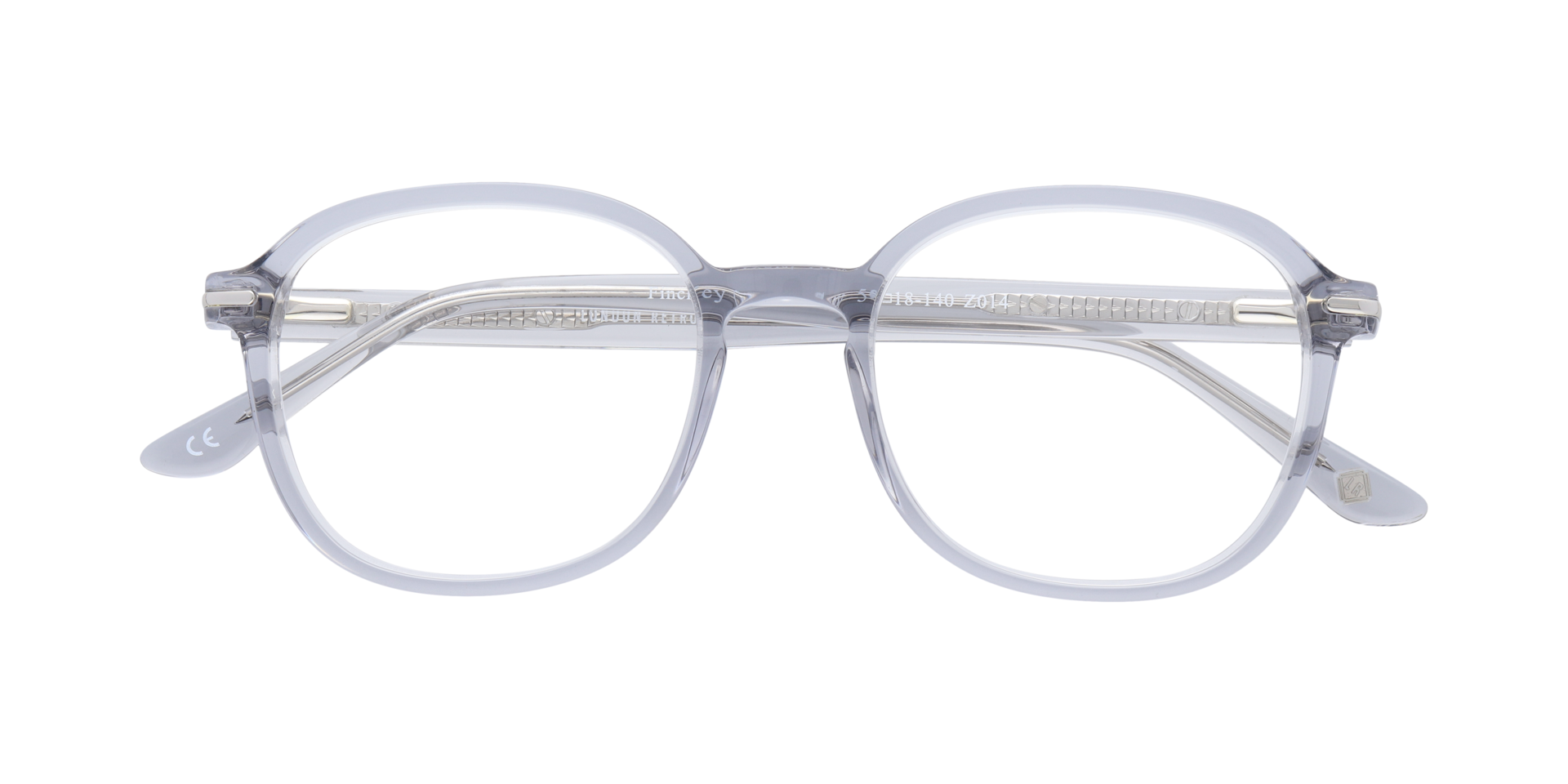 Finchley Crystal Grey AcetateEyeglass Frames for Glasses Direct, Closed View