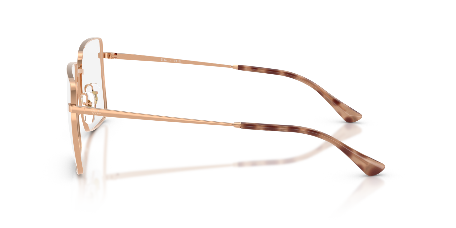 RB6553 Rose Gold MetalEyeglass Frames for Glasses Direct, Side View