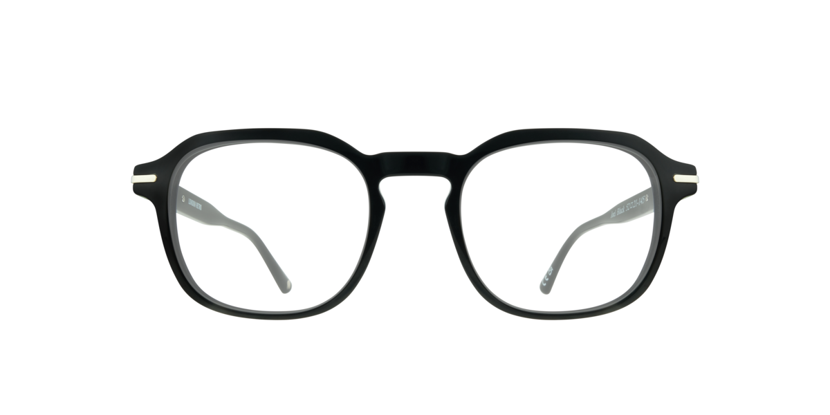 London Retro Men's Black Square Acetate Eyeglasses Online - Full Rim - Joel