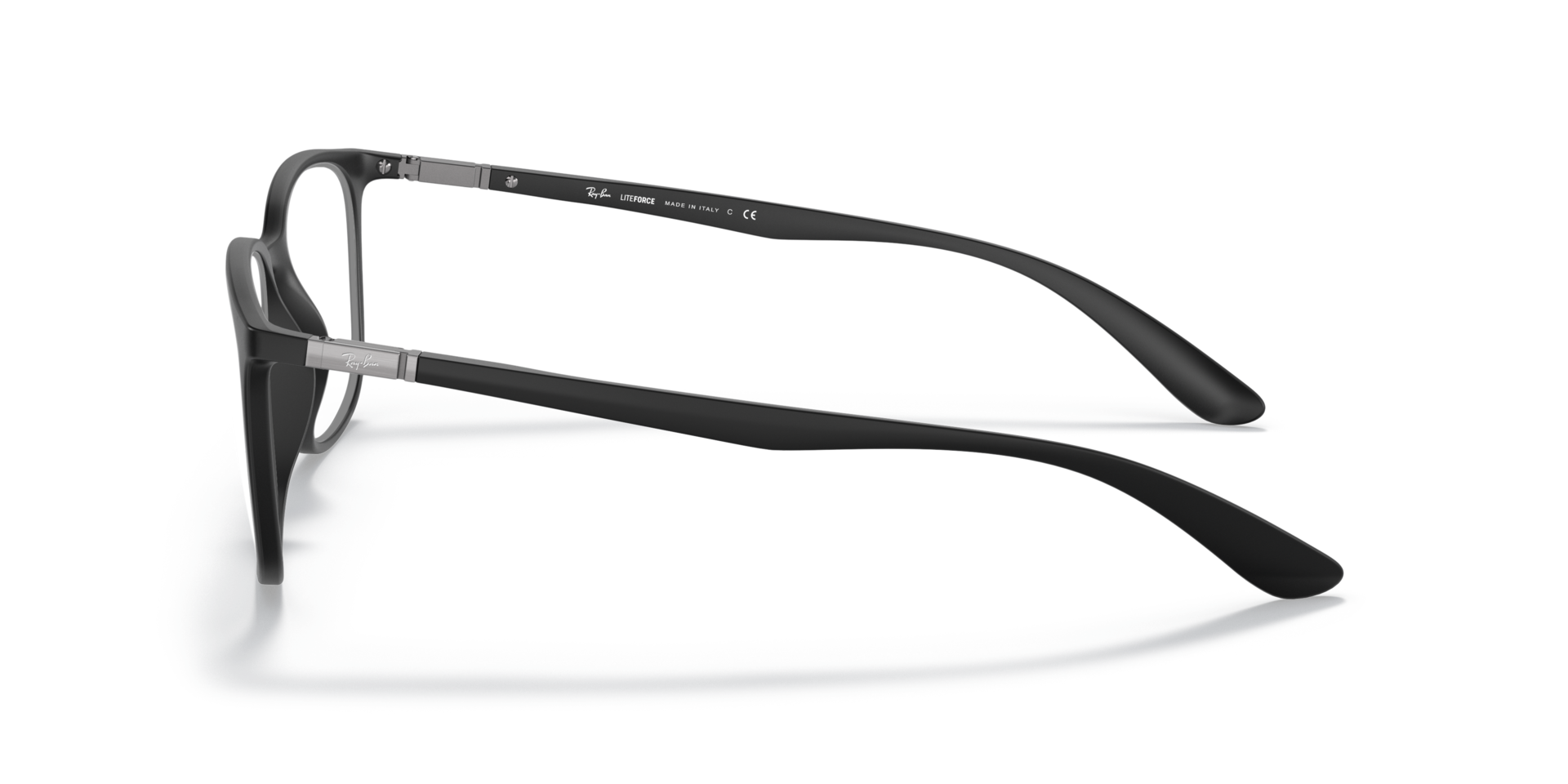 RB7199 Optics Liteforce Black PlasticEyeglass Frames for Glasses Direct, Side View