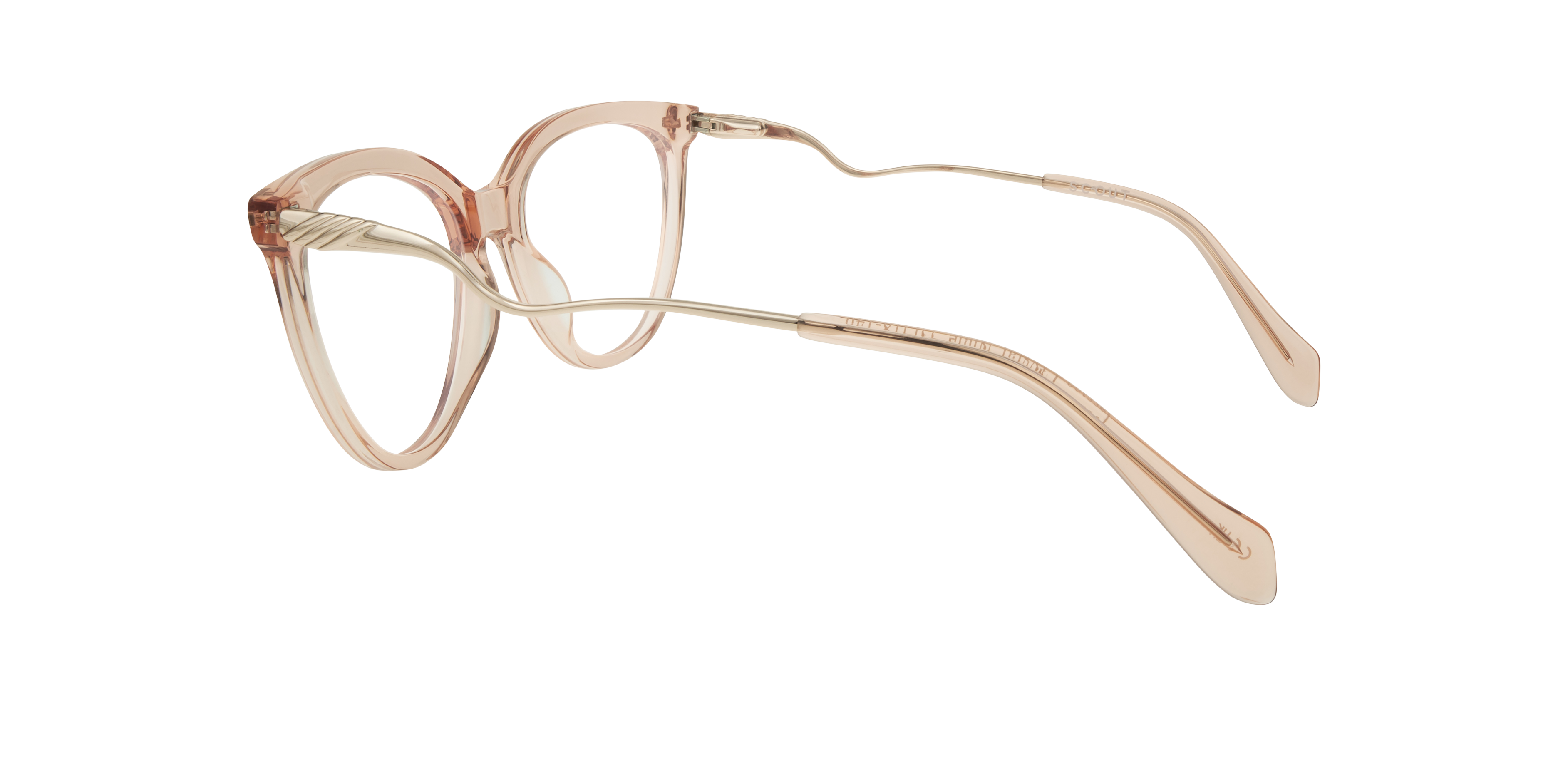 Jessica Crystal Nude AcetateEyeglass Frames for Glasses Direct, Side View
