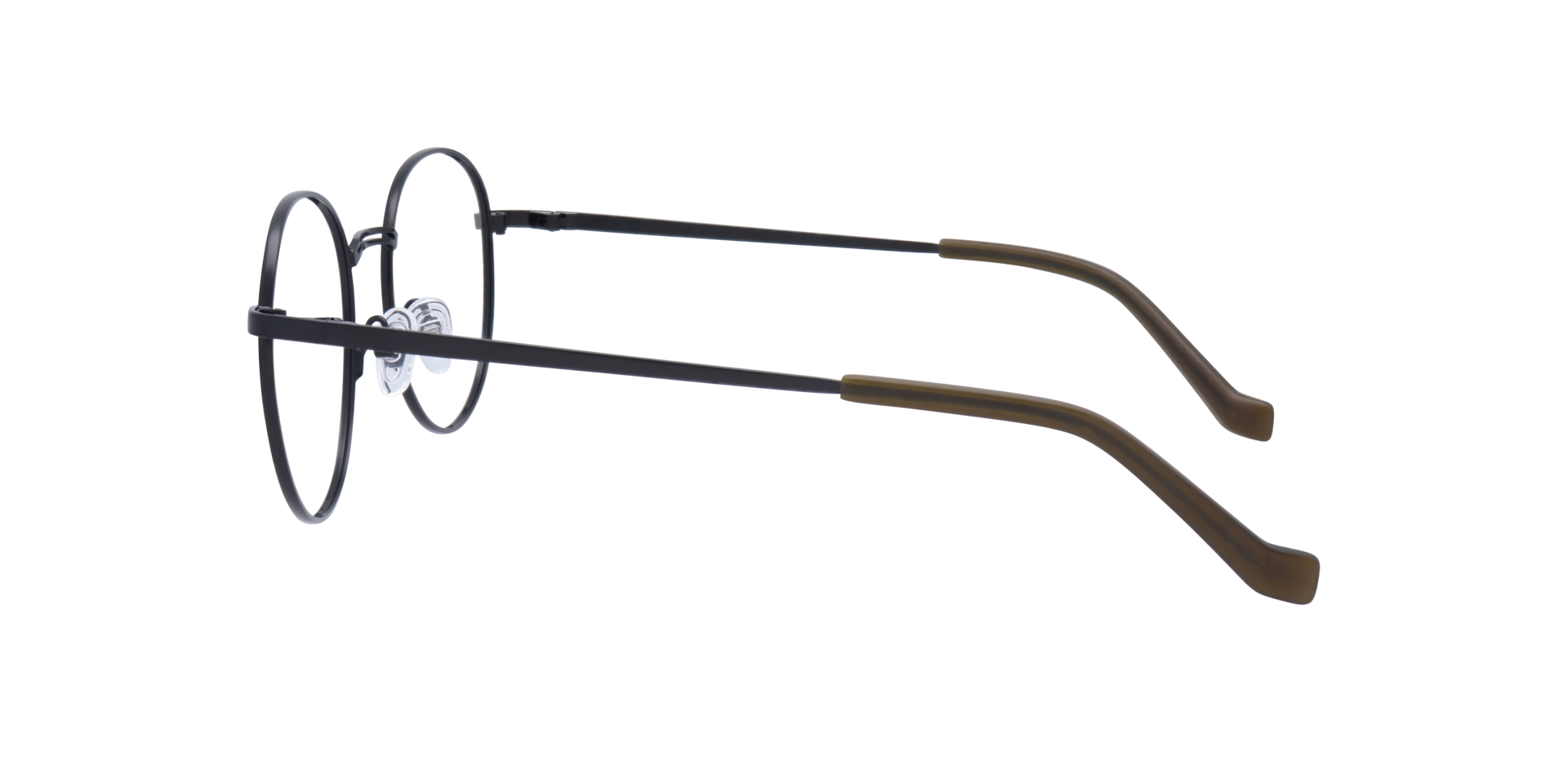 Franky Matte Black MetalEyeglass Frames for Glasses Direct, Side View