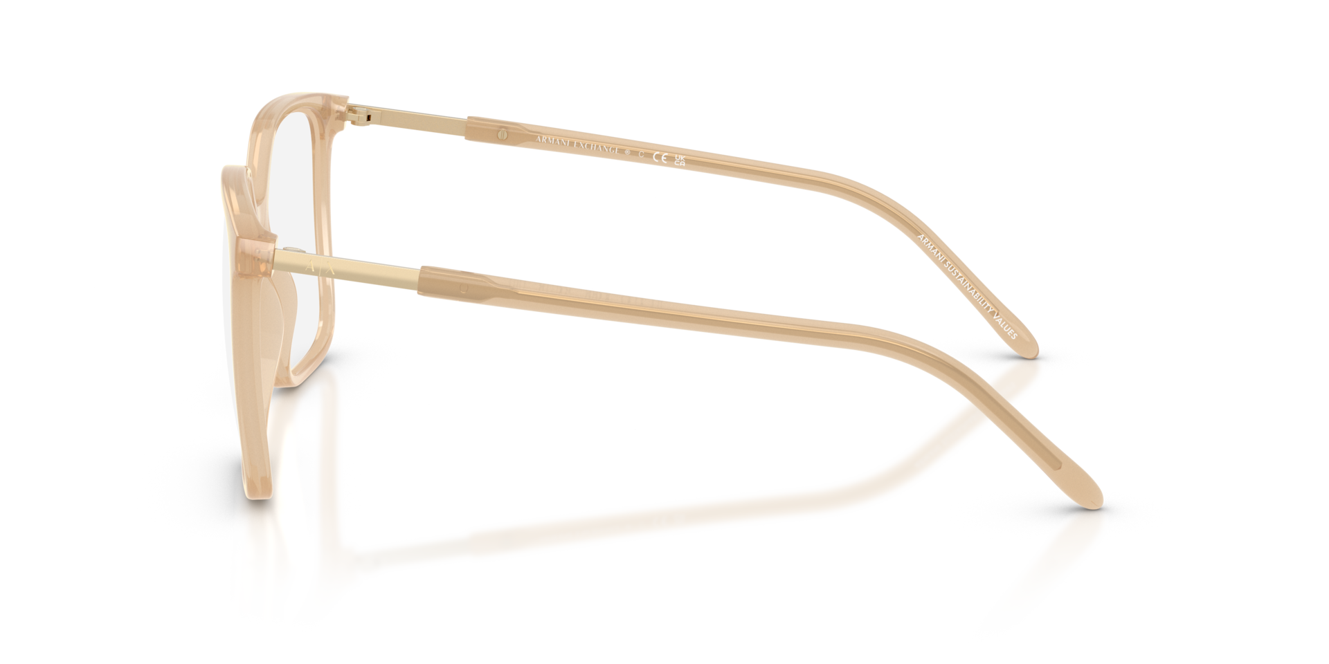 AX3132 Shiny Opal Tundra PlasticEyeglass Frames for Glasses Direct, Side View