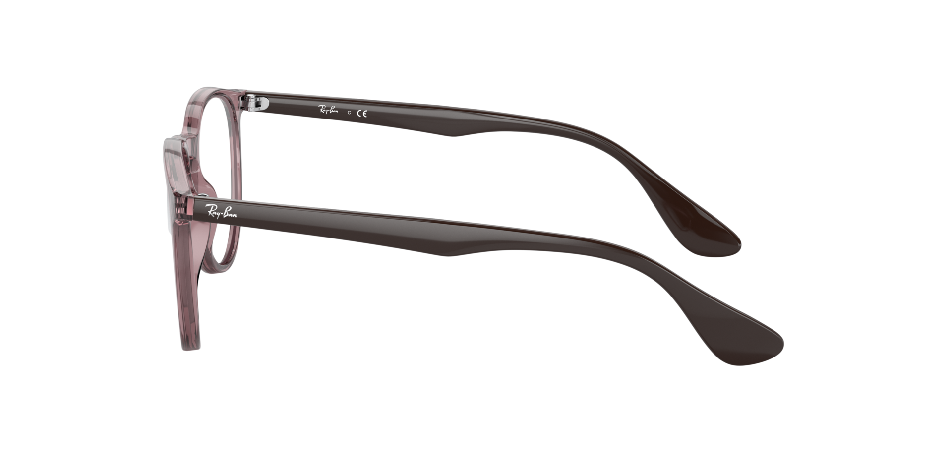 Erika Optics Transparent Violet PlasticEyeglass Frames for Glasses Direct, Side View