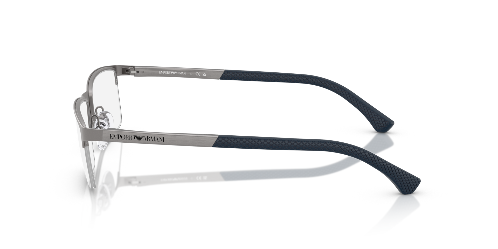 EA1041 Matte Gunmetal MetalEyeglass Frames for Glasses Direct, Side View
