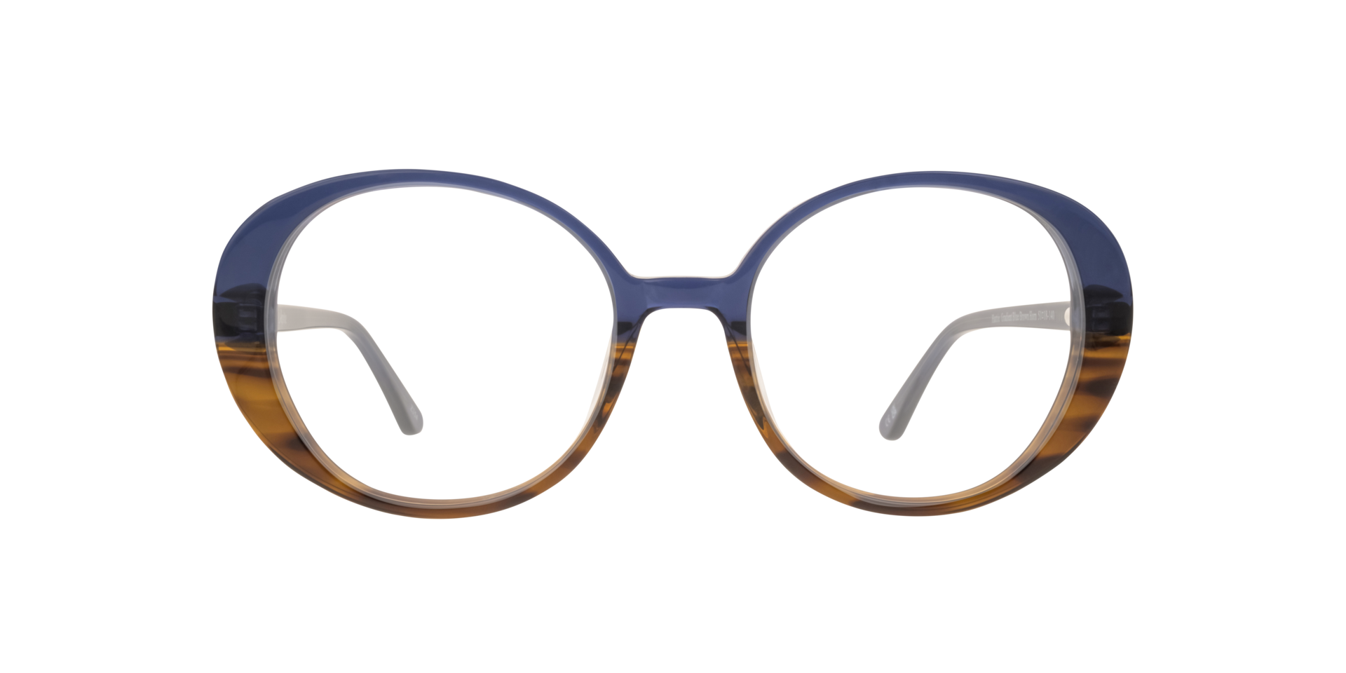 Hattie Gradient Blue & Brown Horn AcetateSunglass Frames for Glasses Direct, Front View