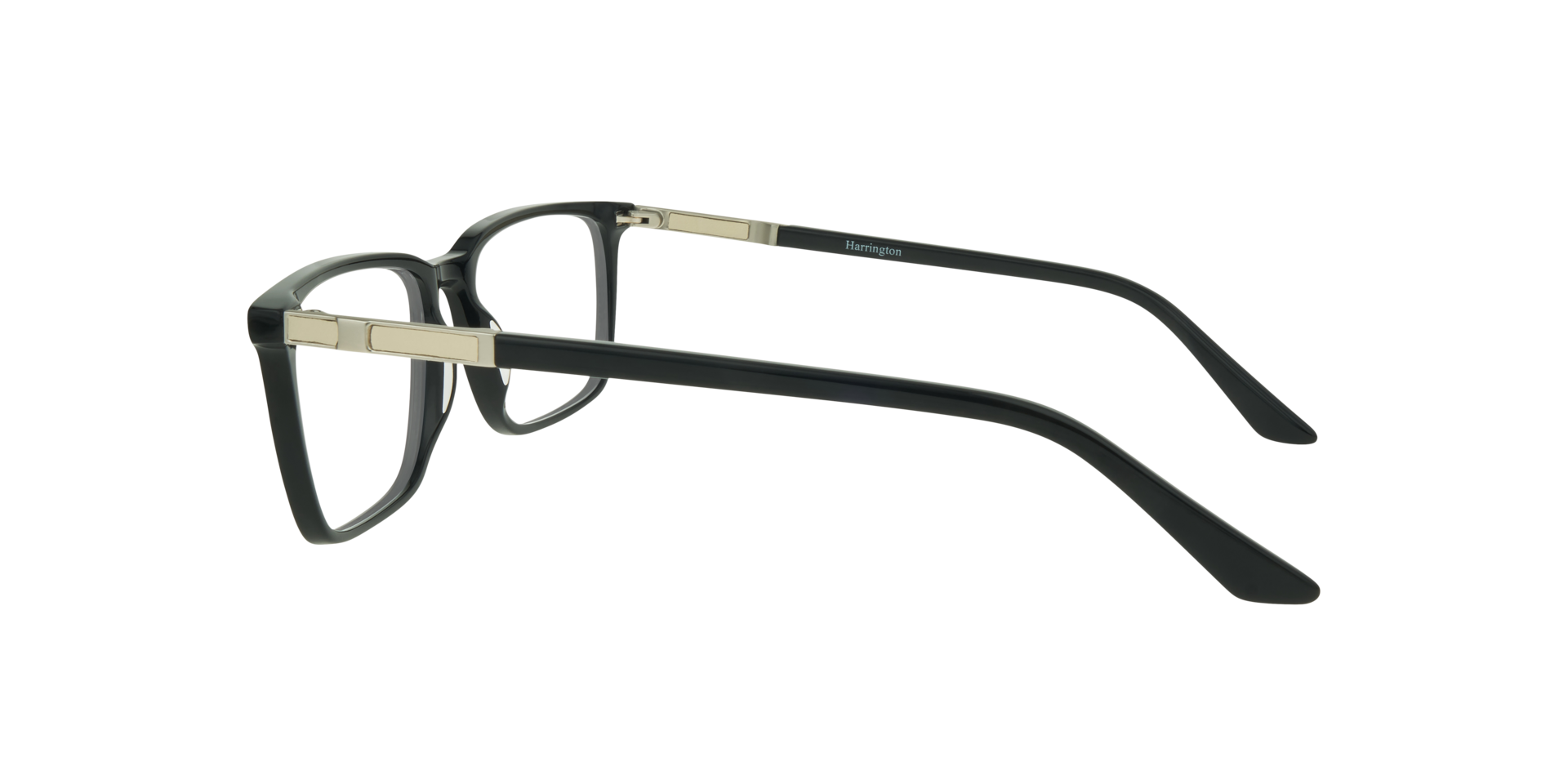 Jonas Black & Matte Silver AcetateEyeglass Frames for Glasses Direct, Side View