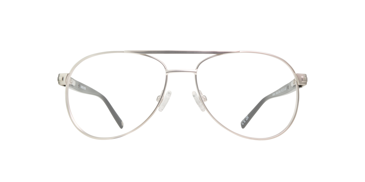 Matte Silver pilot Metal eyeglasses Online - Full Rim - Jenson