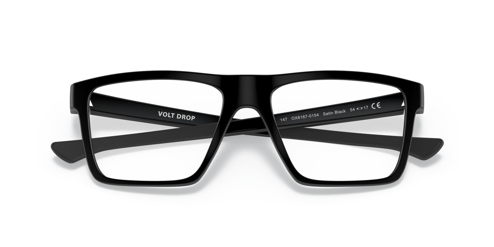 Volt Drop Satin Black PlasticEyeglass Frames for Glasses Direct, Closed View