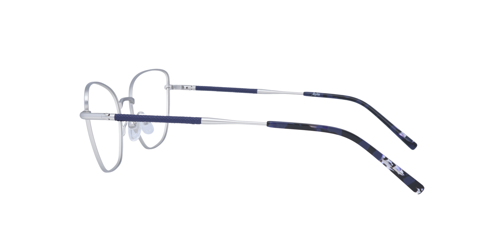 Heidi Matte Silver MetalEyeglass Frames for Glasses Direct, Side View