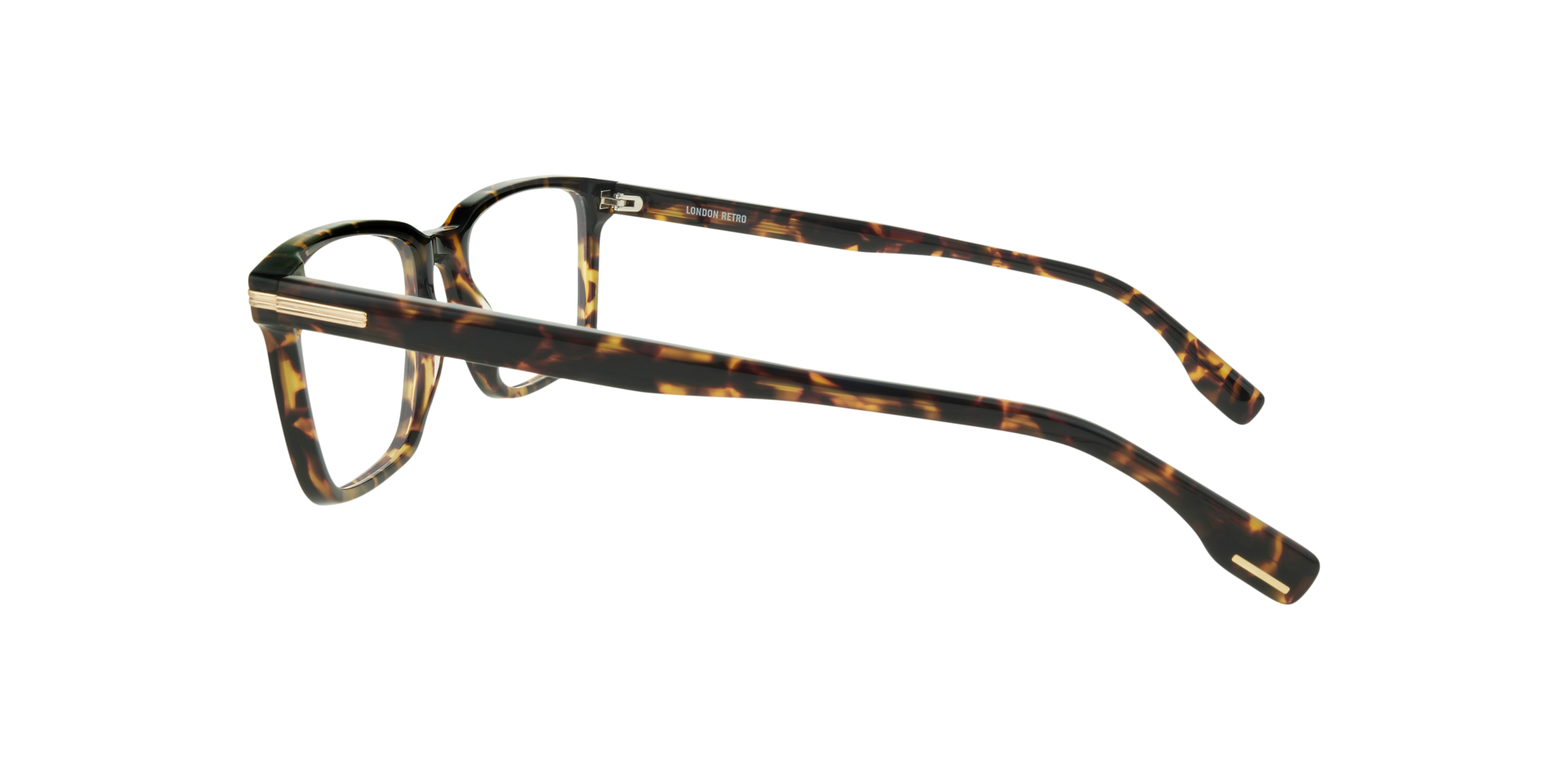 Leith Havana & Gold AcetateEyeglass Frames for Glasses Direct, Side View