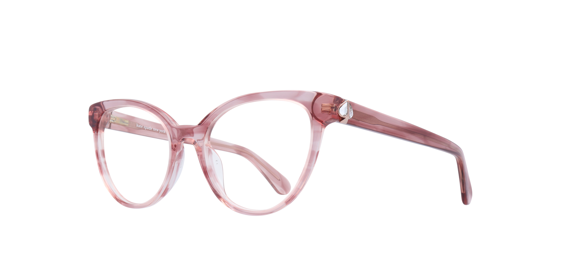 Xandra Pink AcetateEyeglass Frames for Glasses Direct, Angle View