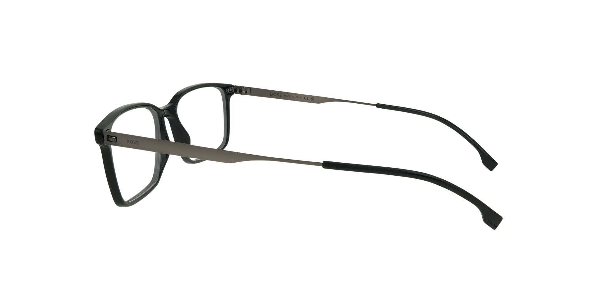 BOSS 1643 Black Silver AcetateEyeglass Frames for Glasses Direct, Side View