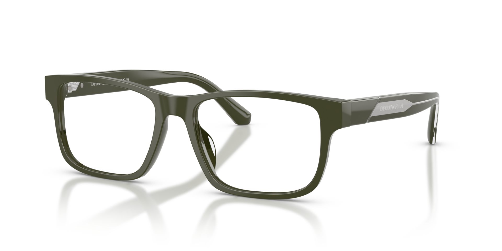 EA3265U Shiny Green AcetateEyeglass Frames for Glasses Direct, Angle View