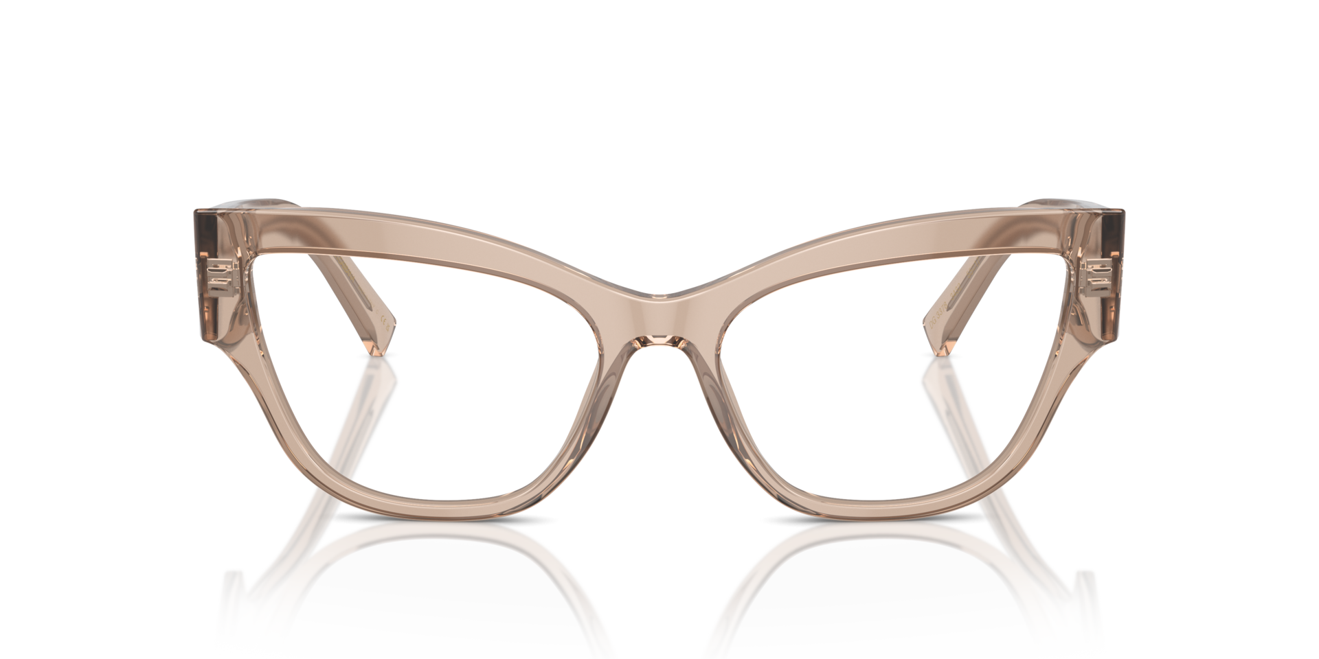 DG3378 Transparent Camel AcetateEyeglass Frames for Glasses Direct, Front View