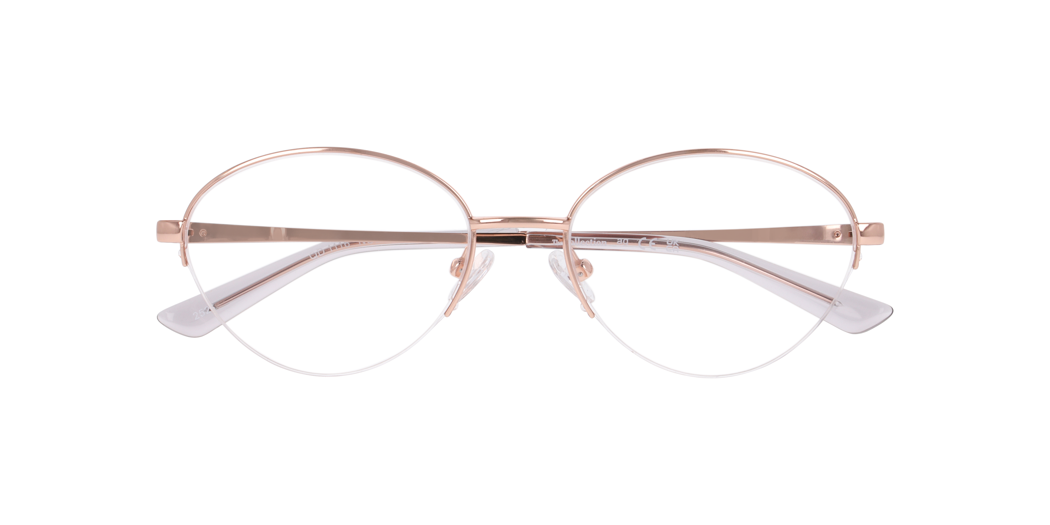 Noel Pink Gold MetalEyeglass Frames for Glasses Direct, Closed View