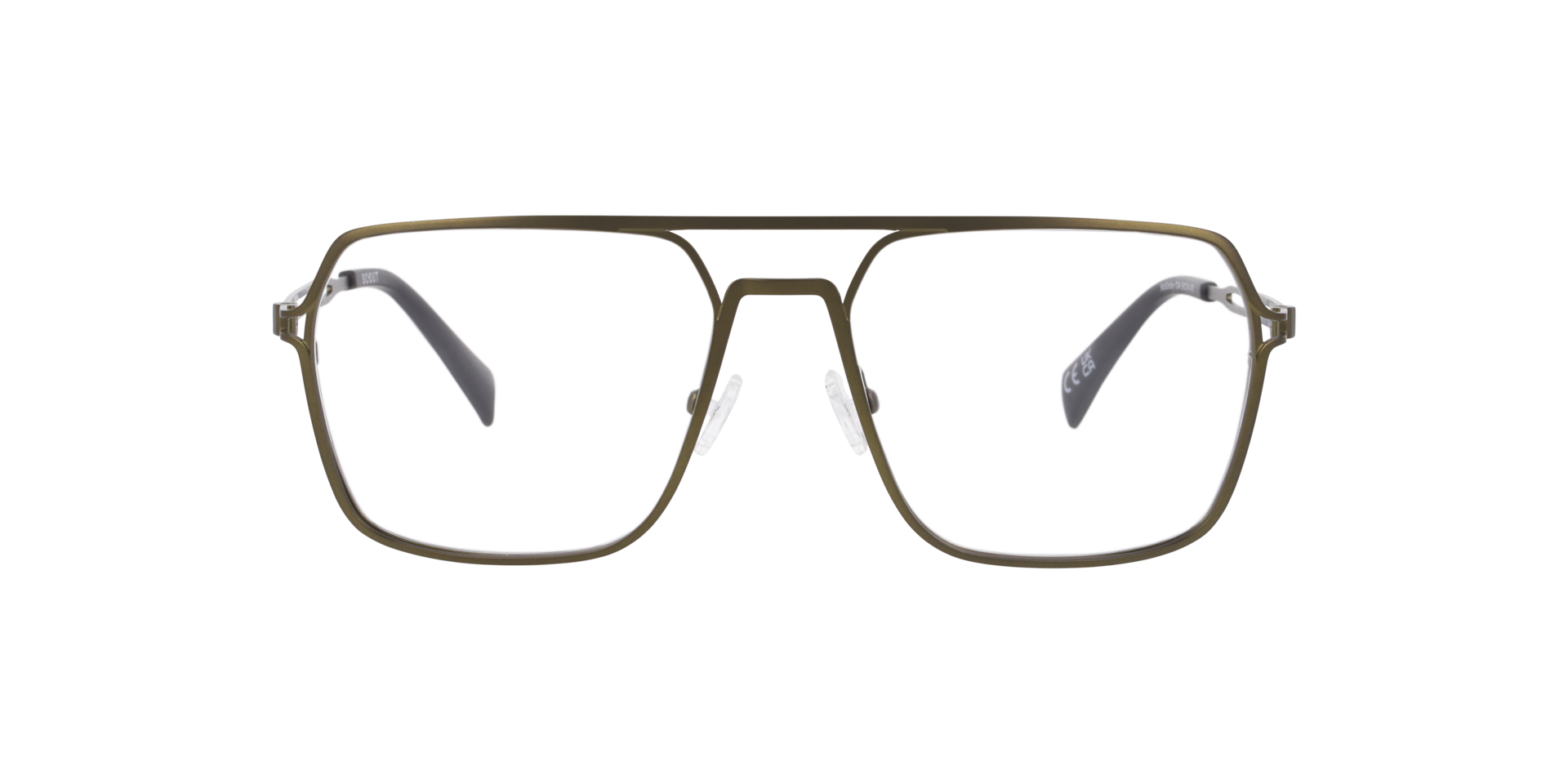 Mckinlay Khaki MetalEyeglass Frames for Glasses Direct, Front View