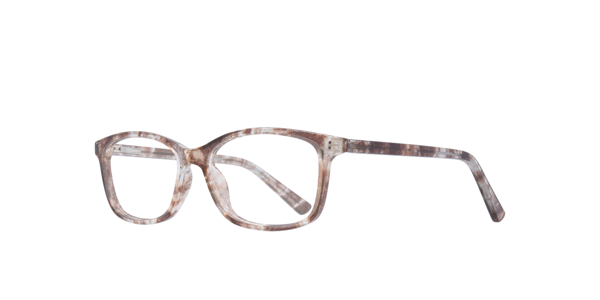 Dakari Tan Mottle PlasticEyeglass Frames for Glasses Direct, Angle View