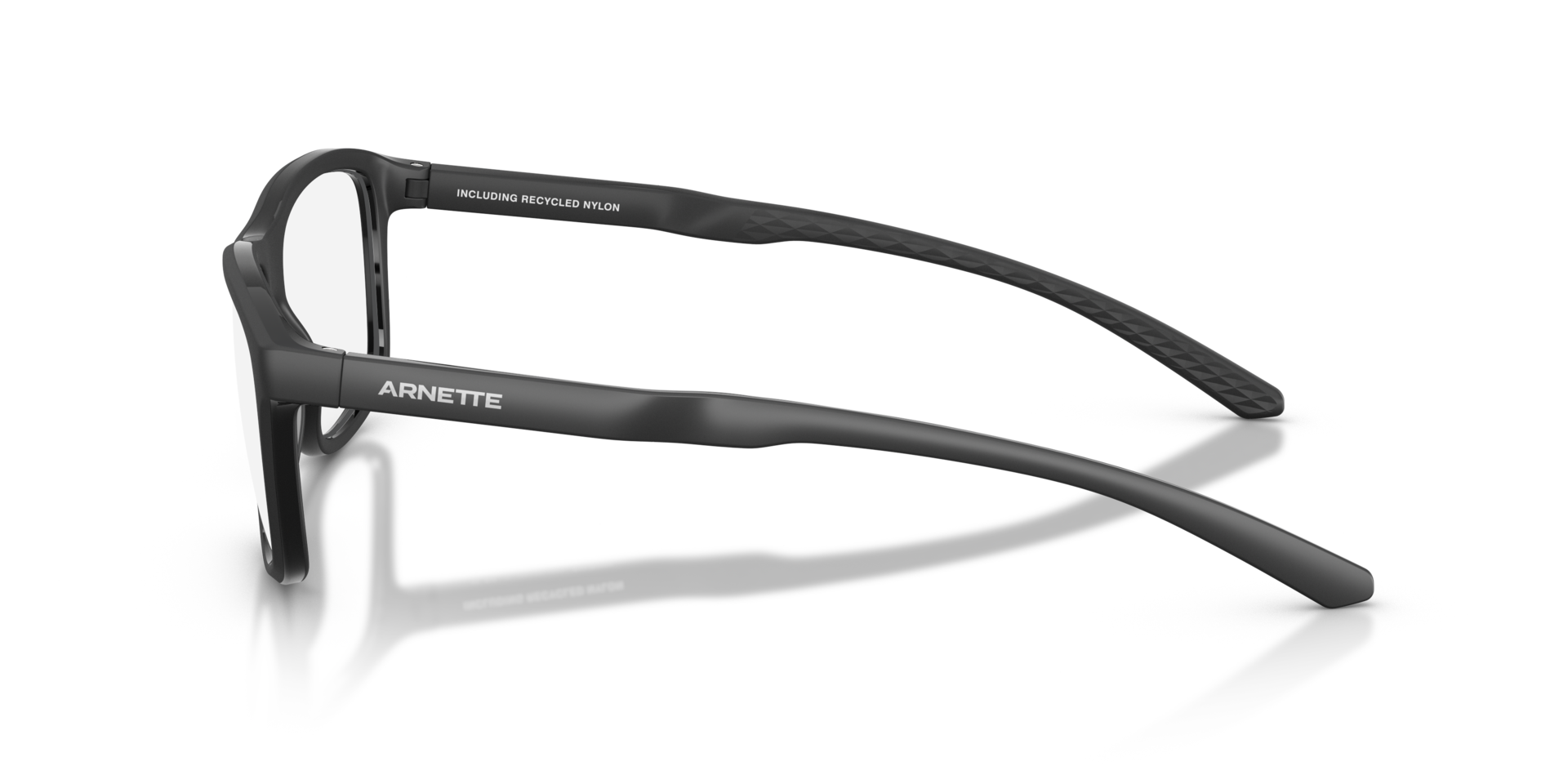 AN7291 Matte Recycled Black PlasticEyeglass Frames for Glasses Direct, Side View