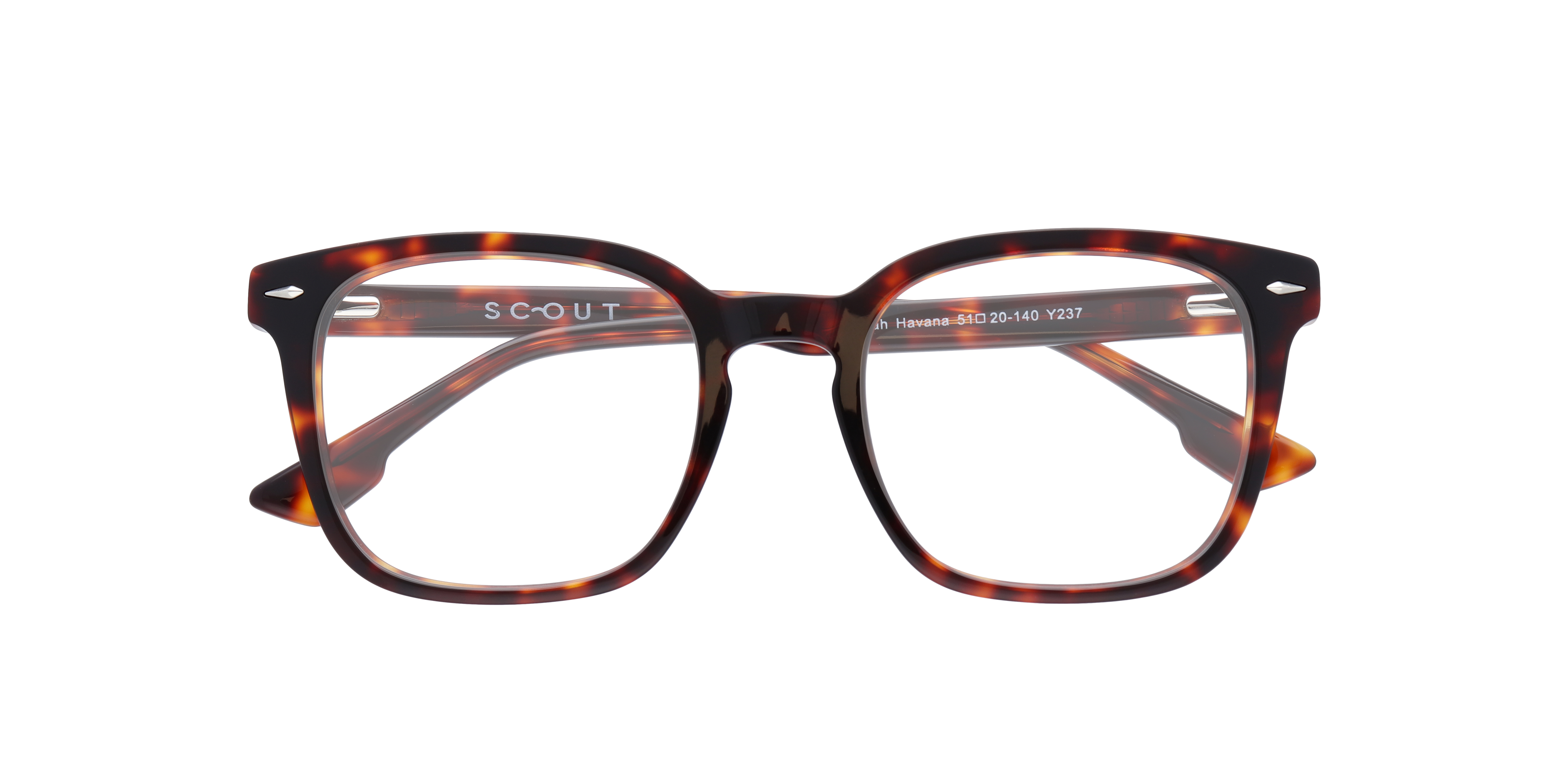Elijah Havana AcetateSunglass Frames for Glasses Direct, Closed View