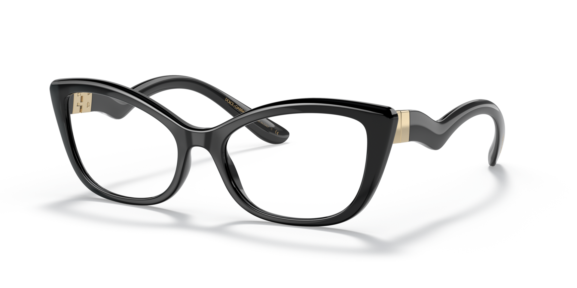 DG5078 Black PlasticEyeglass Frames for Glasses Direct, Angle View