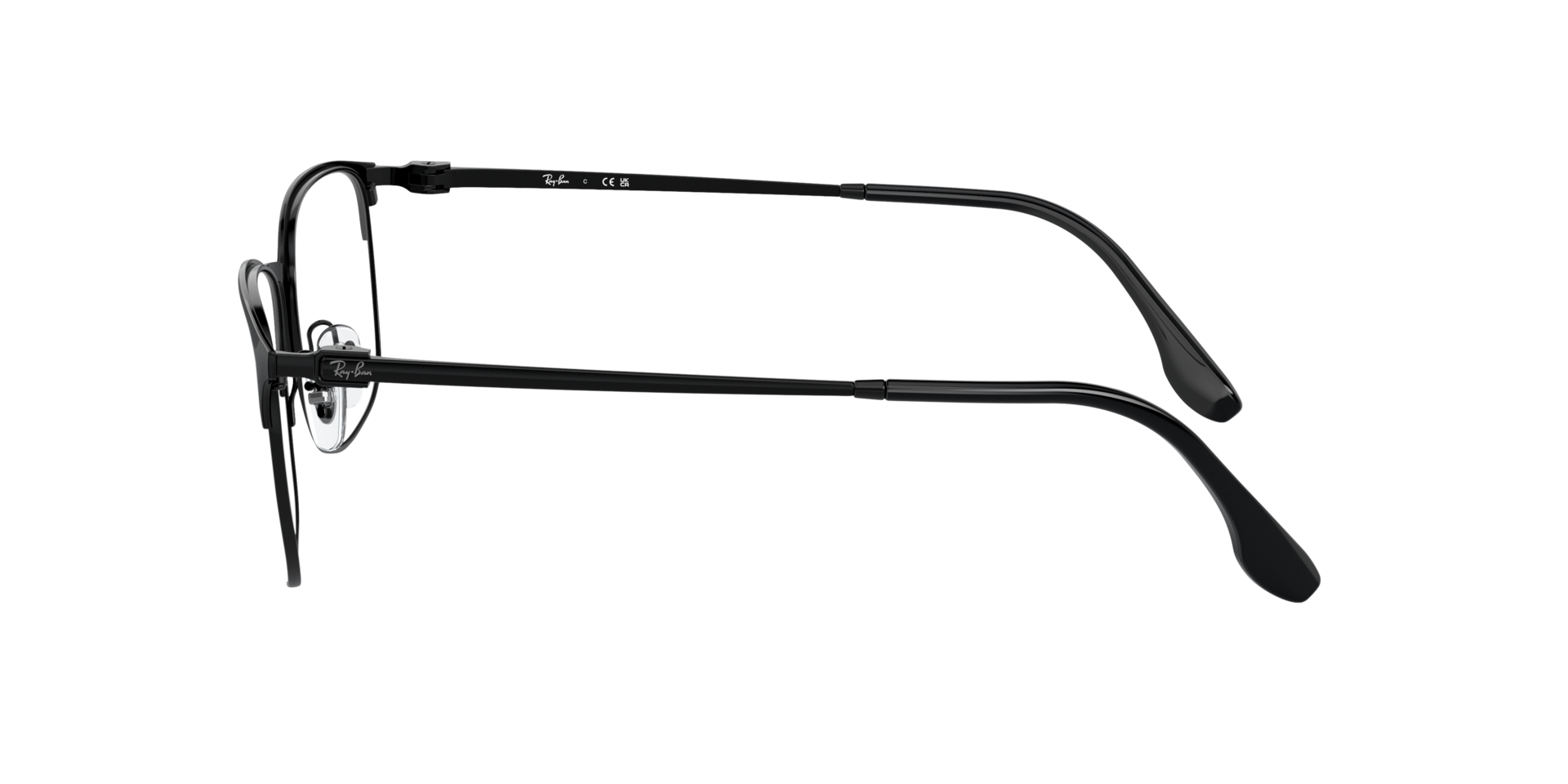 RB6494 Black MetalEyeglass Frames for Glasses Direct, Side View
