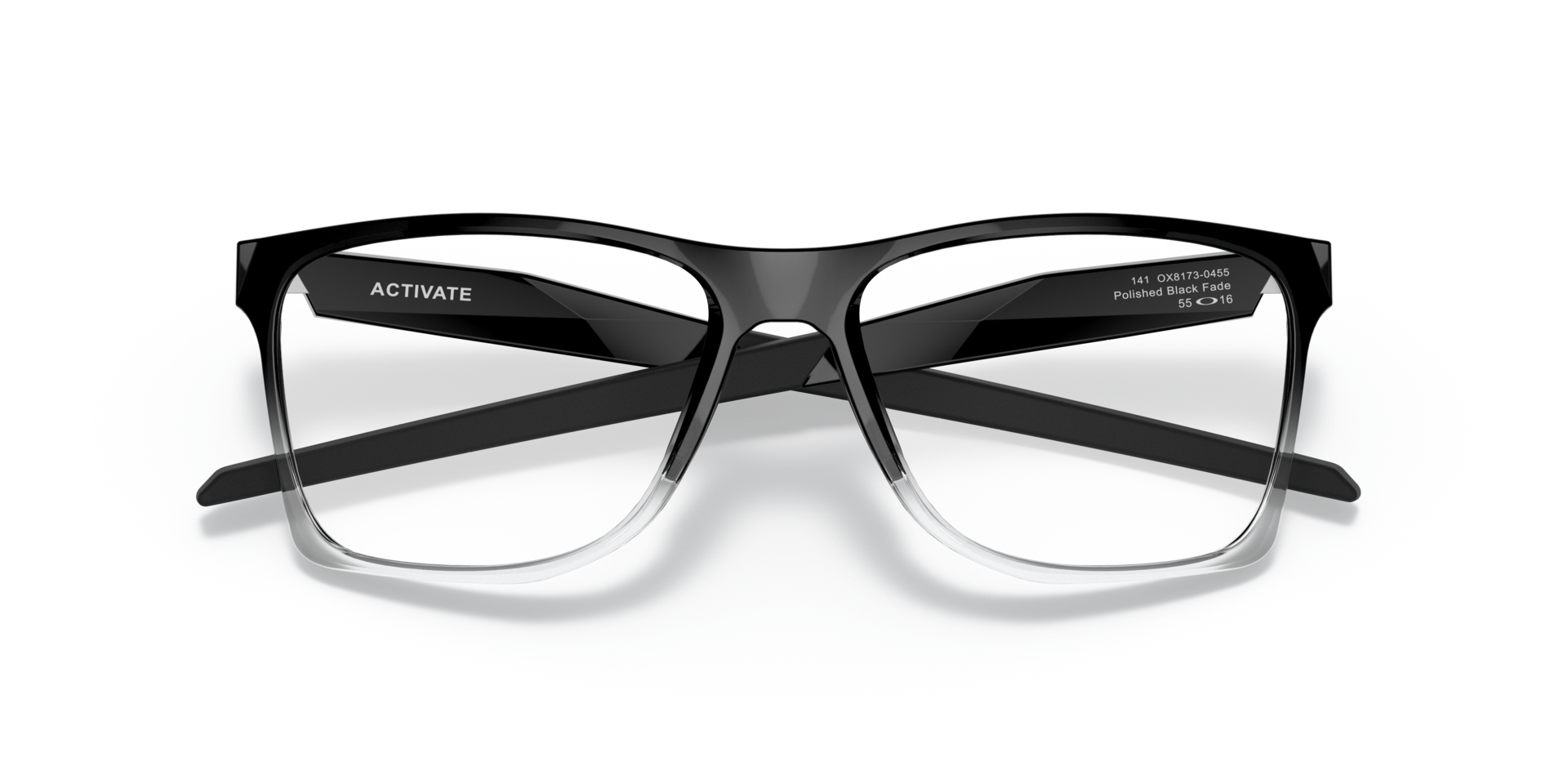 Activate Polished Black Fade PlasticEyeglass Frames for Glasses Direct, Closed View