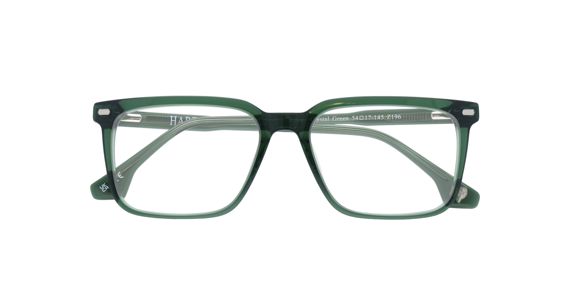 Gunner Crystal Green AcetateEyeglass Frames for Glasses Direct, Closed View