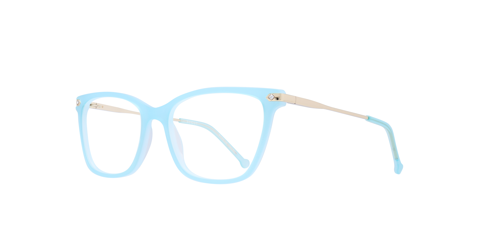 Arlechino Blue AcetateEyeglass Frames for Glasses Direct, Angle View