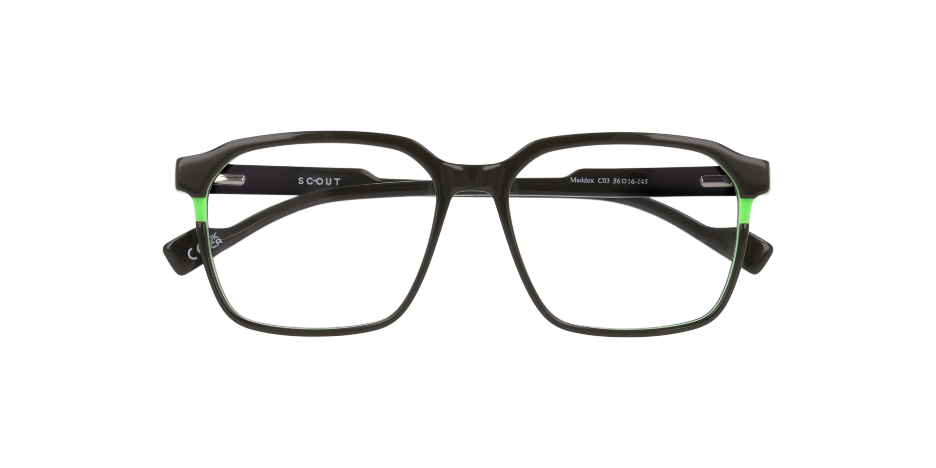 Maddox Dark Green AcetateEyeglass Frames for Glasses Direct, Closed View