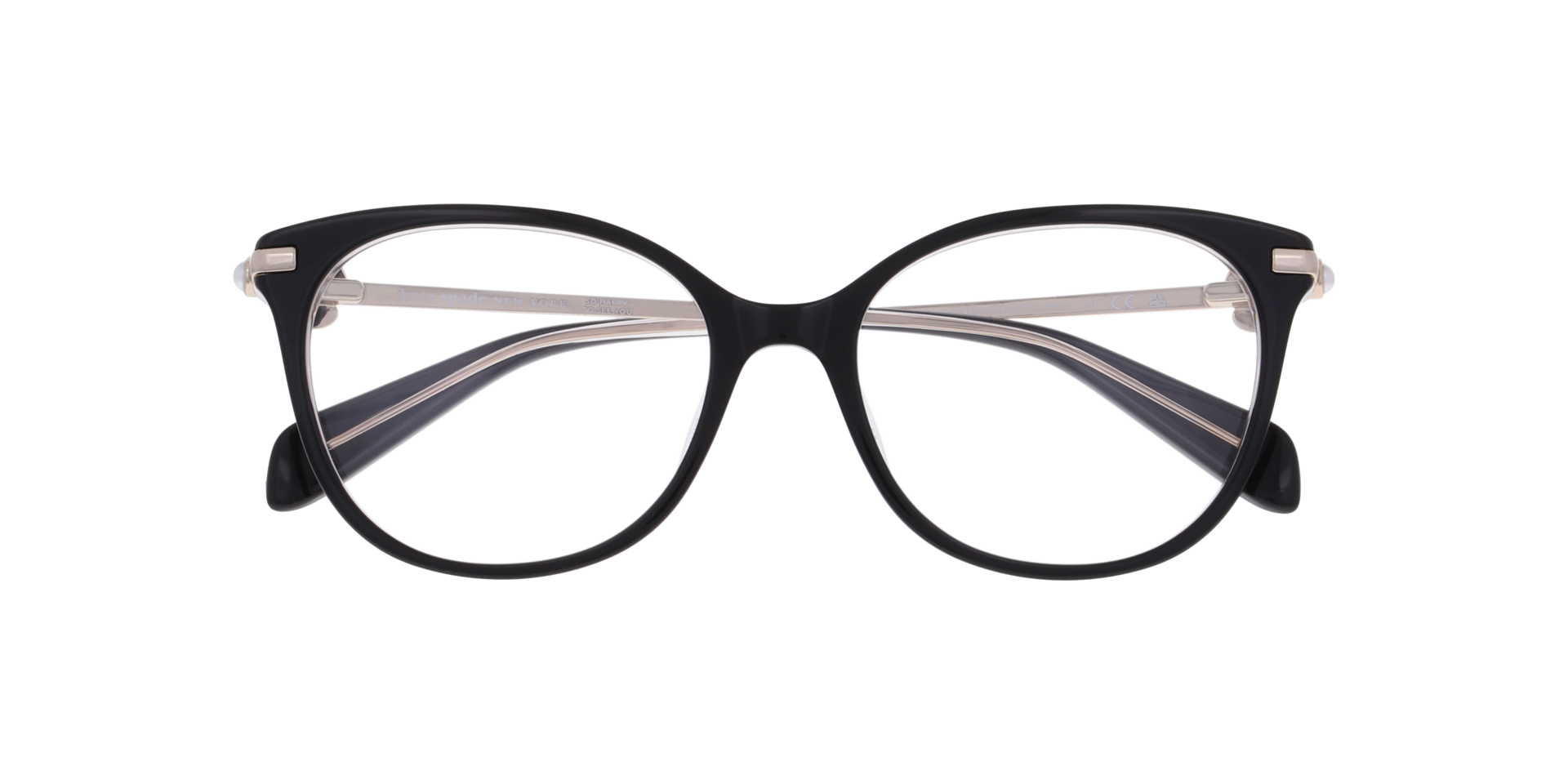 KS DARIELA 2/G Black Gold AcetateEyeglass Frames for Glasses Direct, Closed View