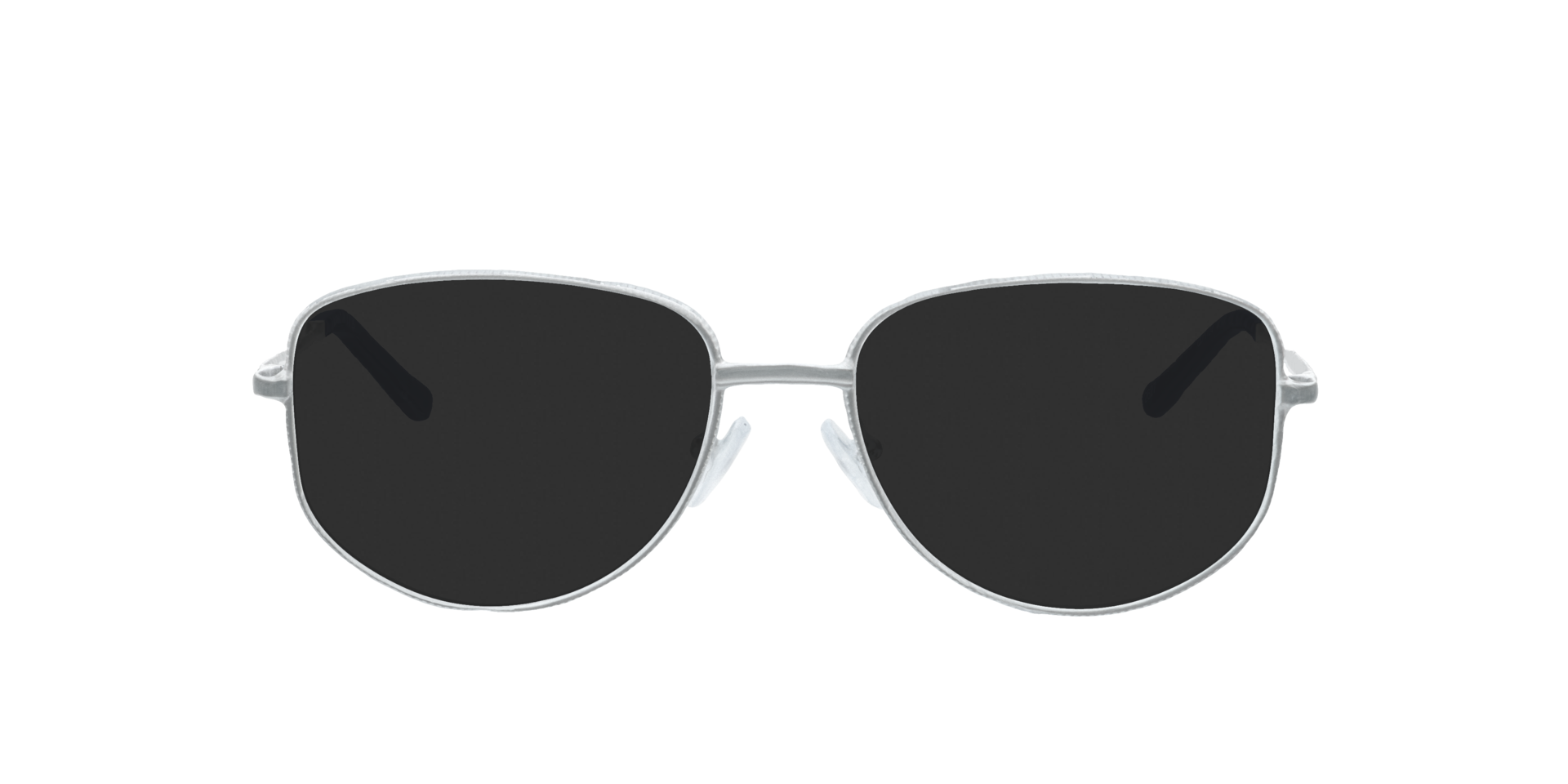Monk Shiny Silver MetalEyeglass Frames for Glasses Direct, with Tinted Lenses
