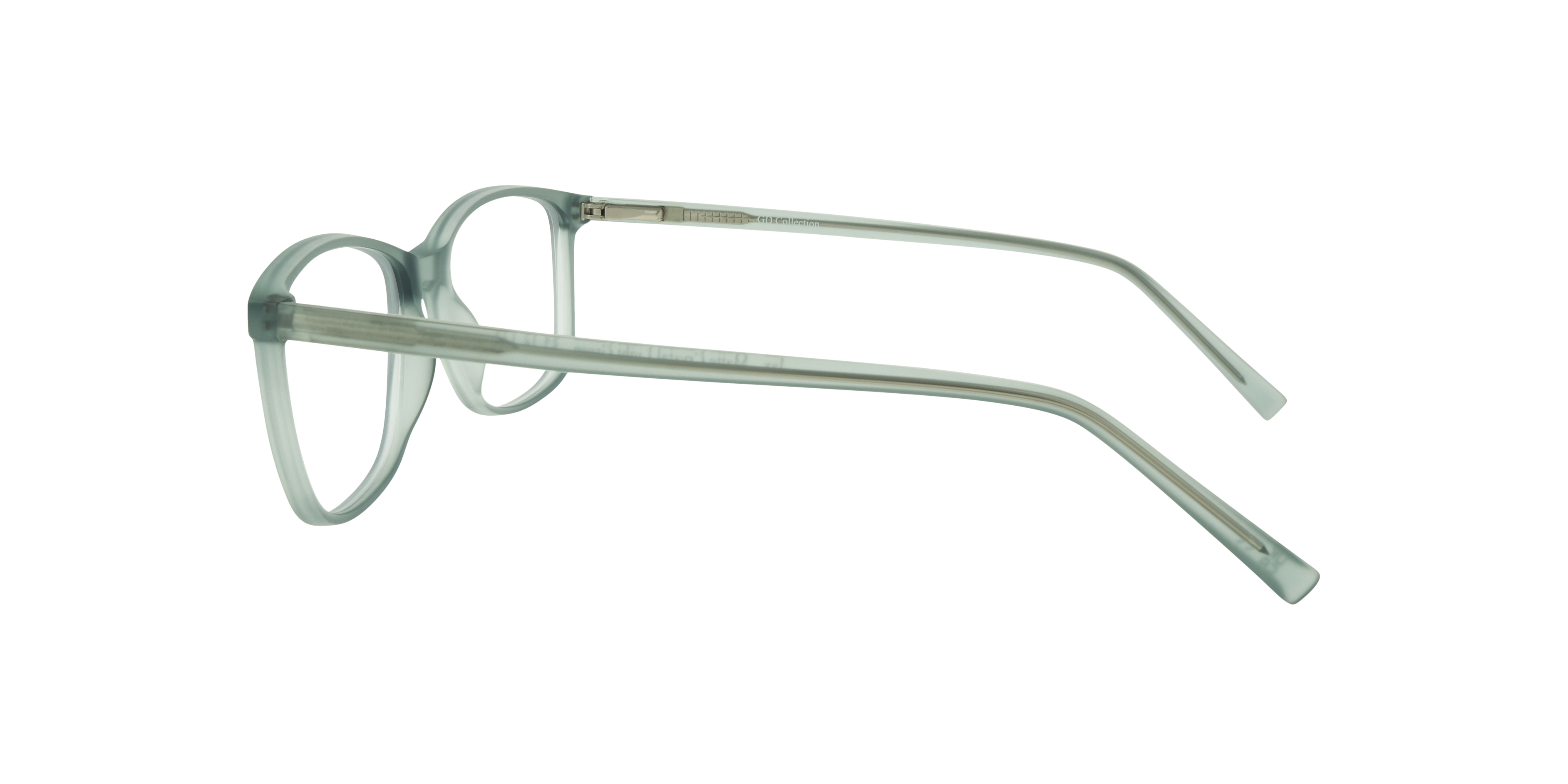 Jax Matte Crystal Light Green PlasticEyeglass Frames for Glasses Direct, Side View