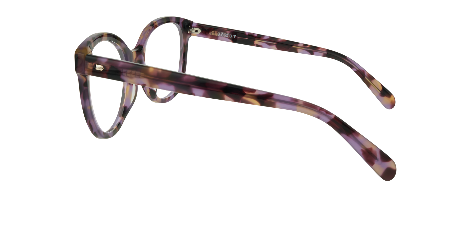 Jade Havana Purple AcetateEyeglass Frames for Glasses Direct, Side View