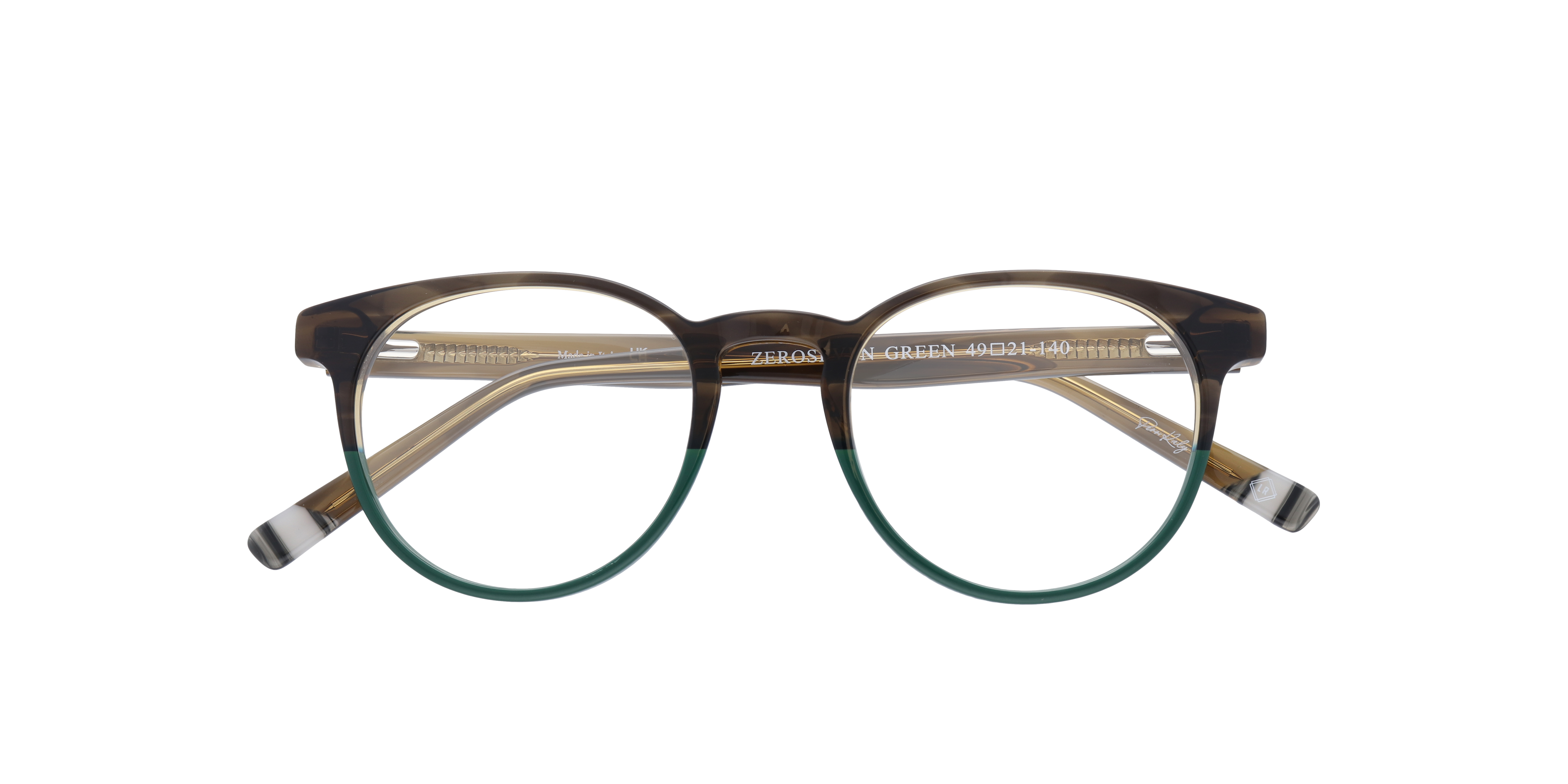 ZEROSEVEN Green AcetateEyeglass Frames for Glasses Direct, Closed View