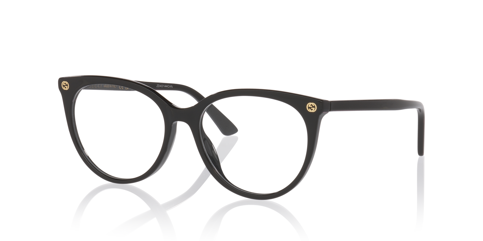 GG0093O Black AcetateEyeglass Frames for Glasses Direct, Angle View