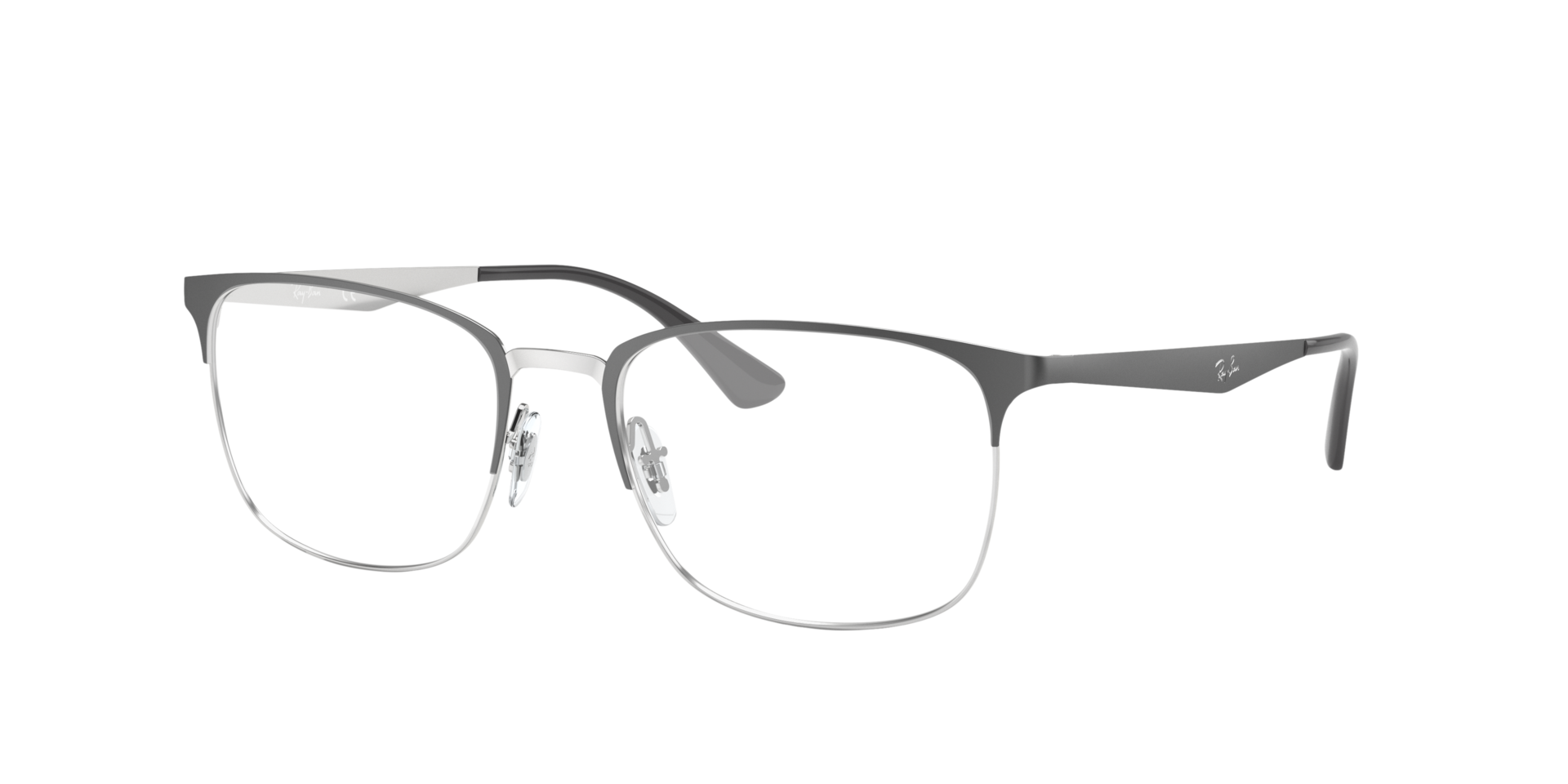 RB6421 Grey On Silver MetalEyeglass Frames for Glasses Direct, Angle View