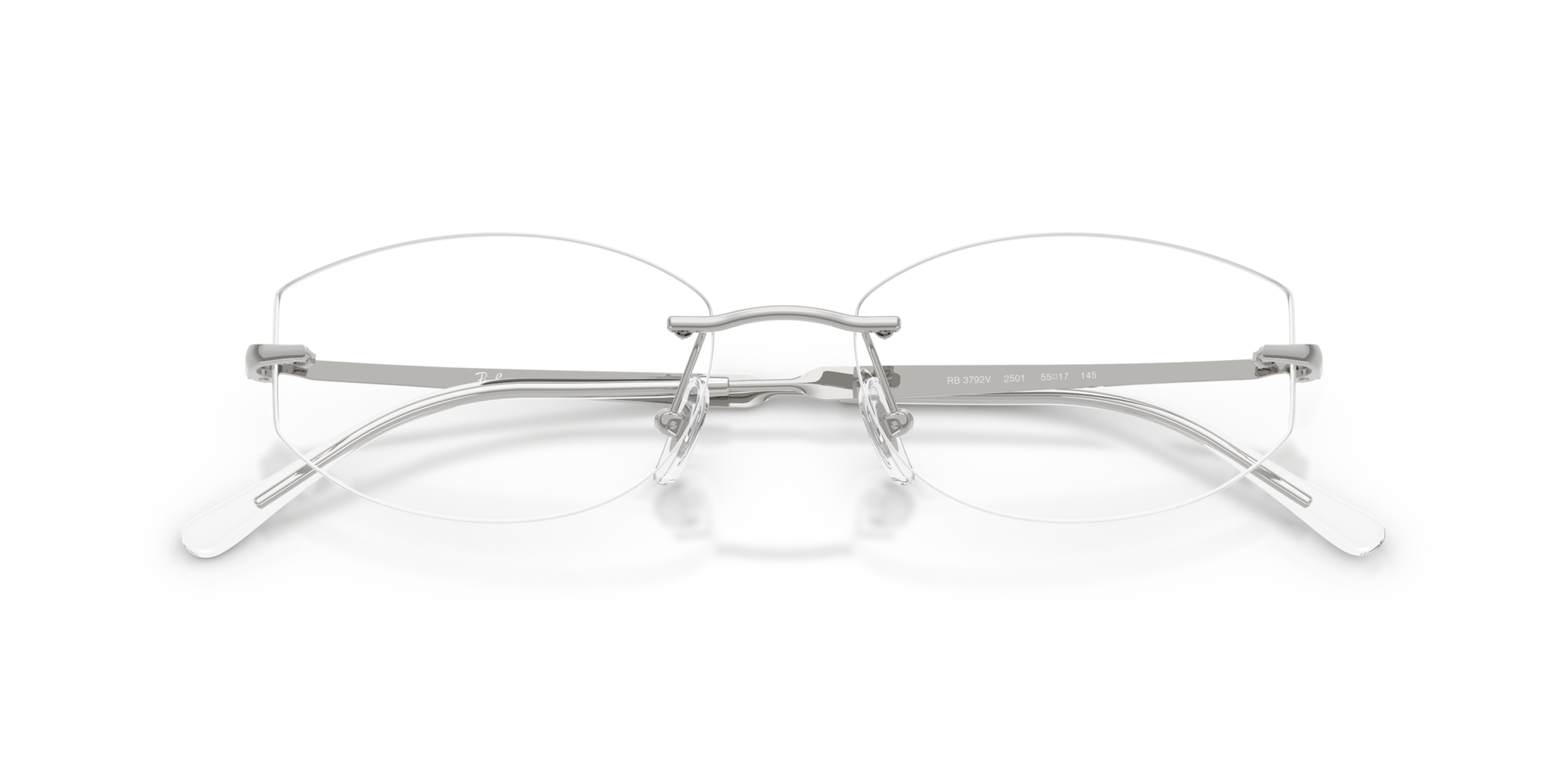 RB3792V Silver MetalEyeglass Frames for Glasses Direct, Closed View