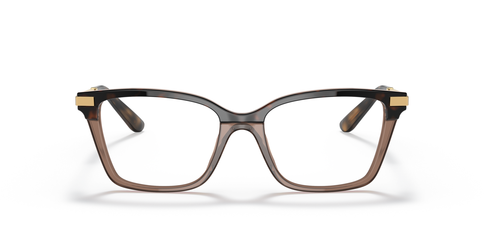 DG3345 Havana & Transparent Brown AcetateEyeglass Frames for Glasses Direct, Front View
