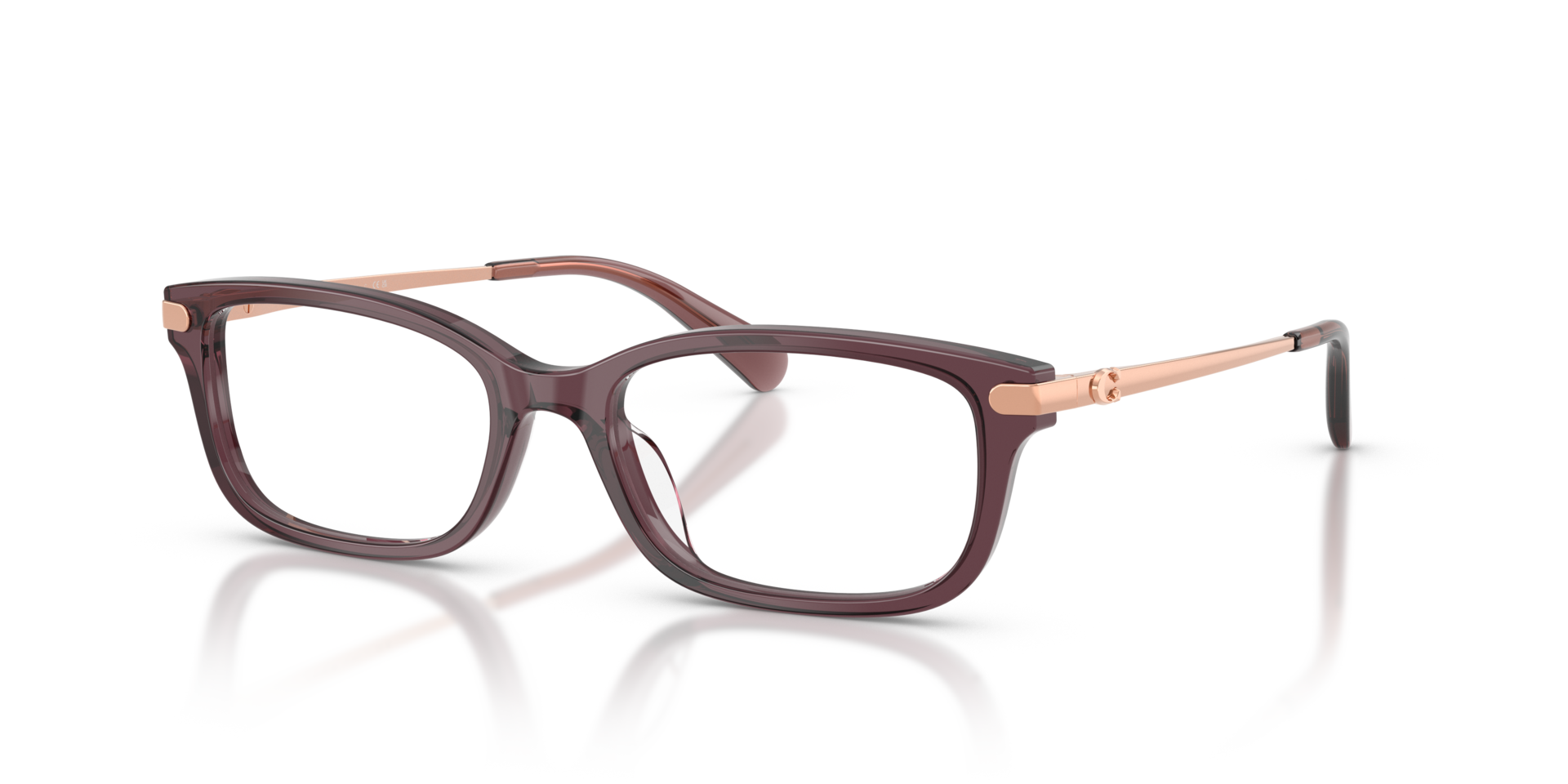 HC6287U Transparent Iris AcetateEyeglass Frames for Glasses Direct, Angle View