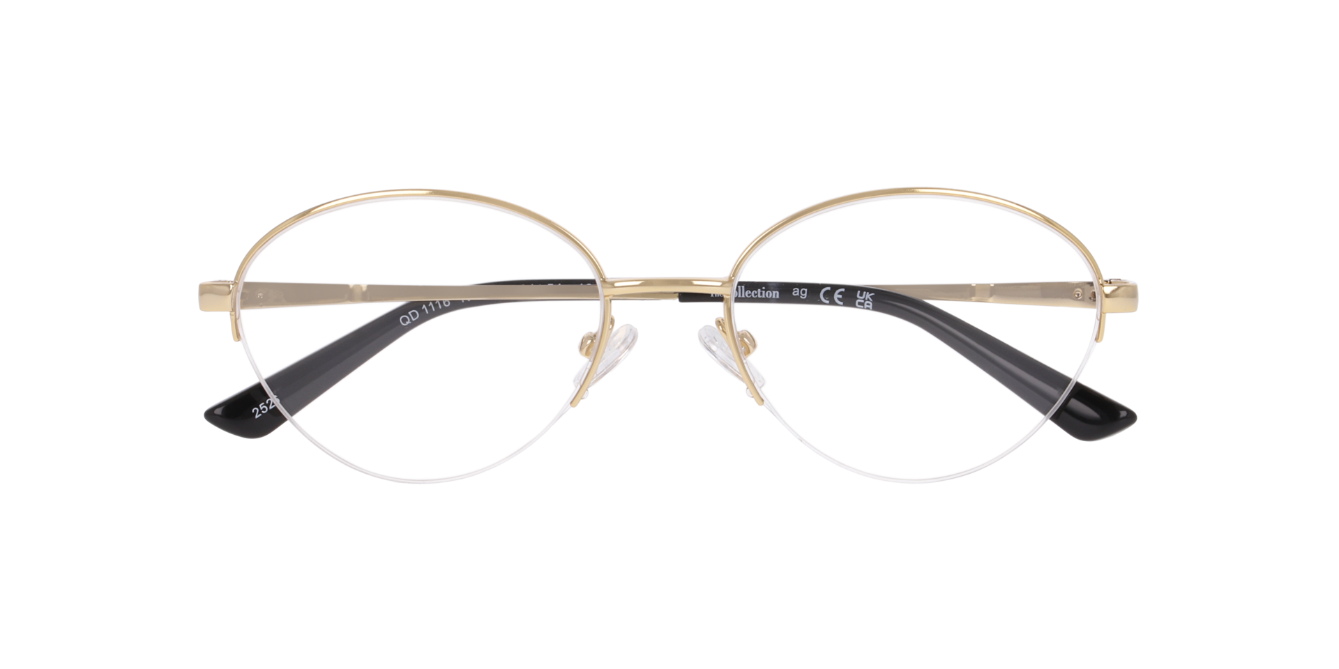 Noel Light Gold MetalEyeglass Frames for Glasses Direct, Closed View