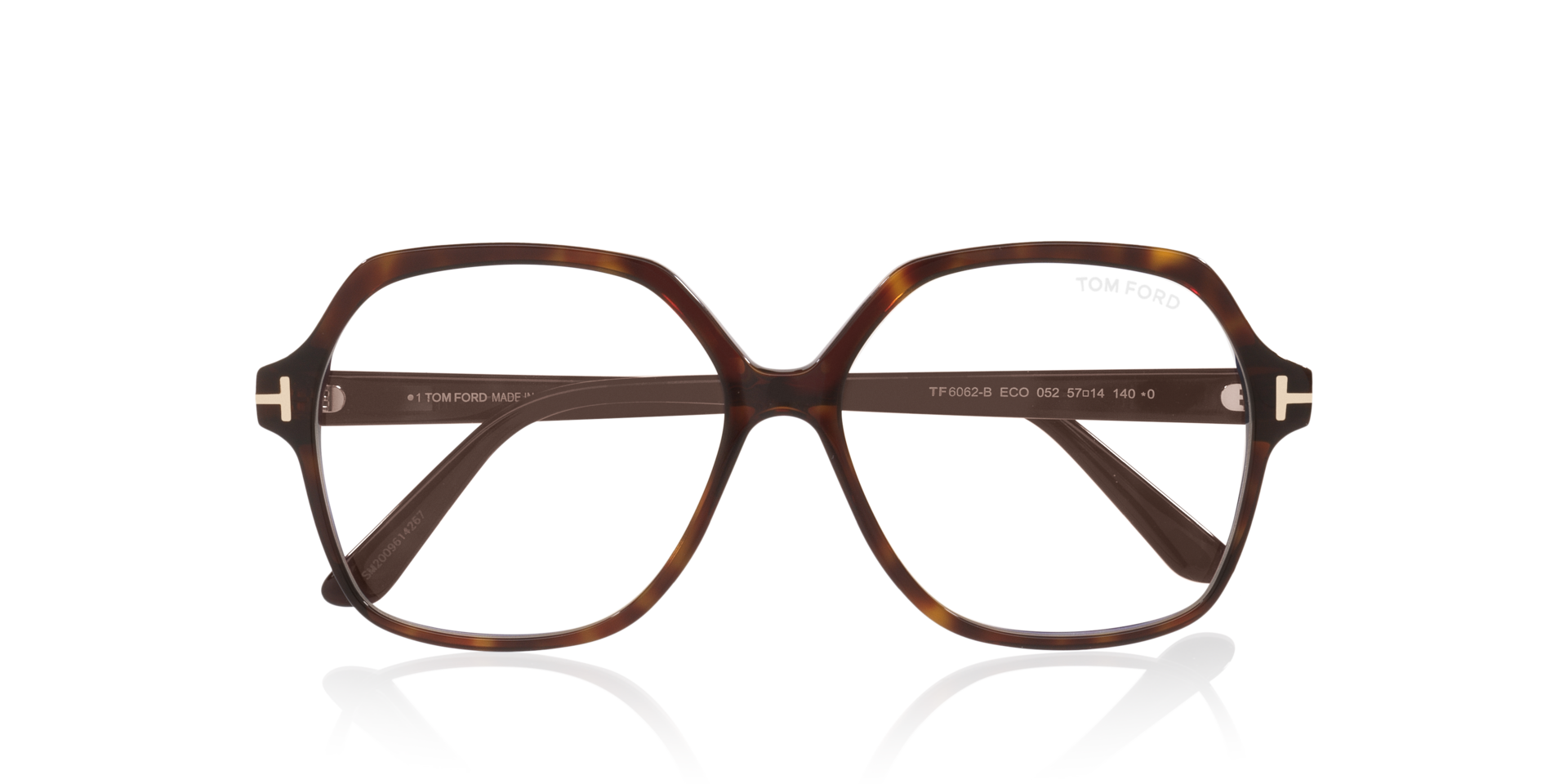 FT6062-B Tortoise Black AcetateEyeglass Frames for Glasses Direct, Closed View